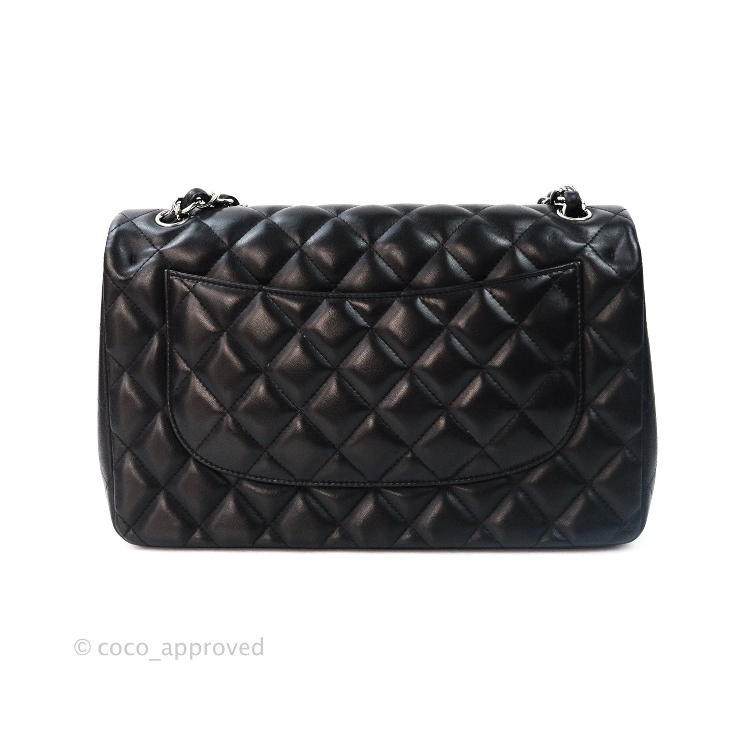 Chanel Jumbo Double Flap Black Lambskin Silver Hardware⁣⁣