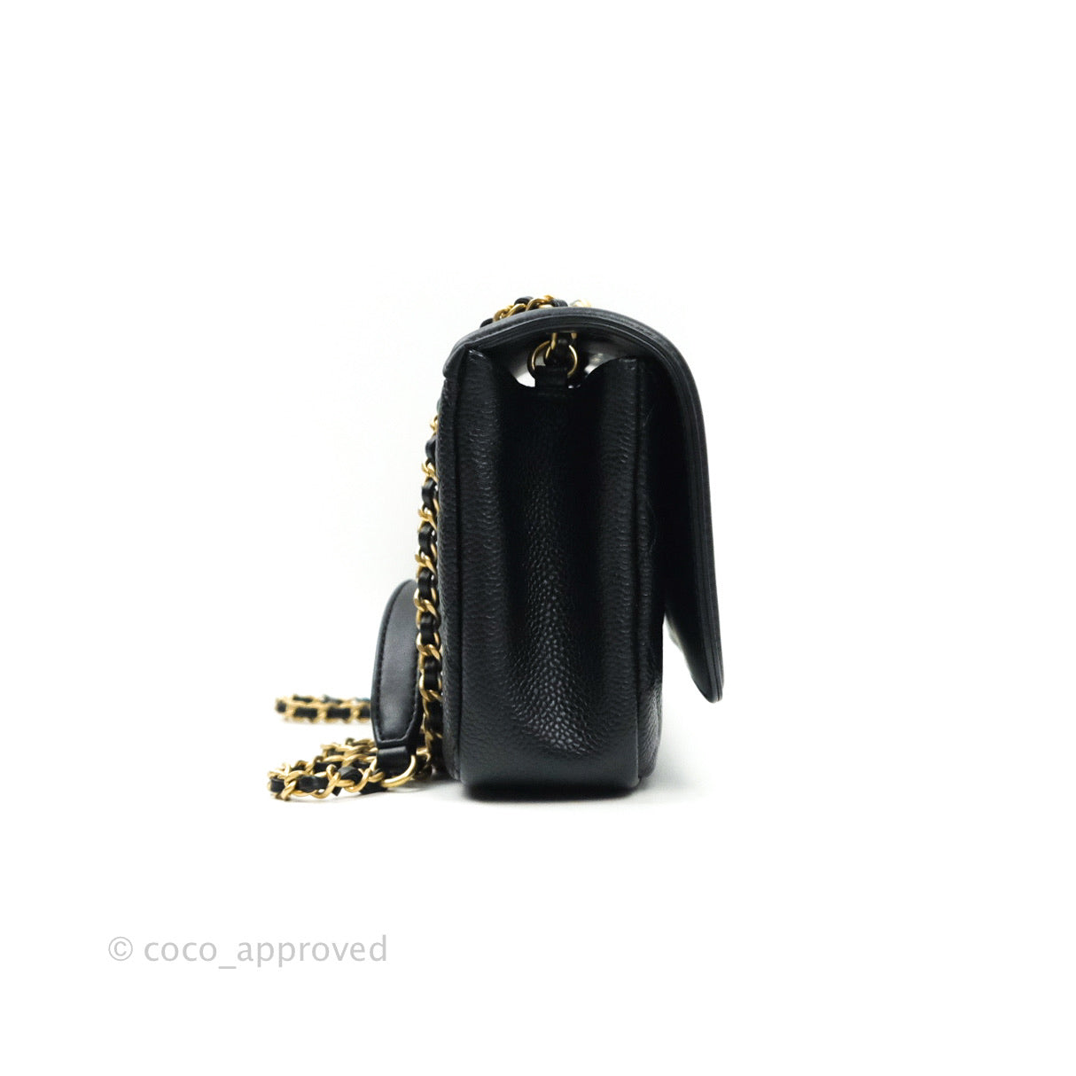 Chanel Quilted Small CC Filigree Flap Black Caviar