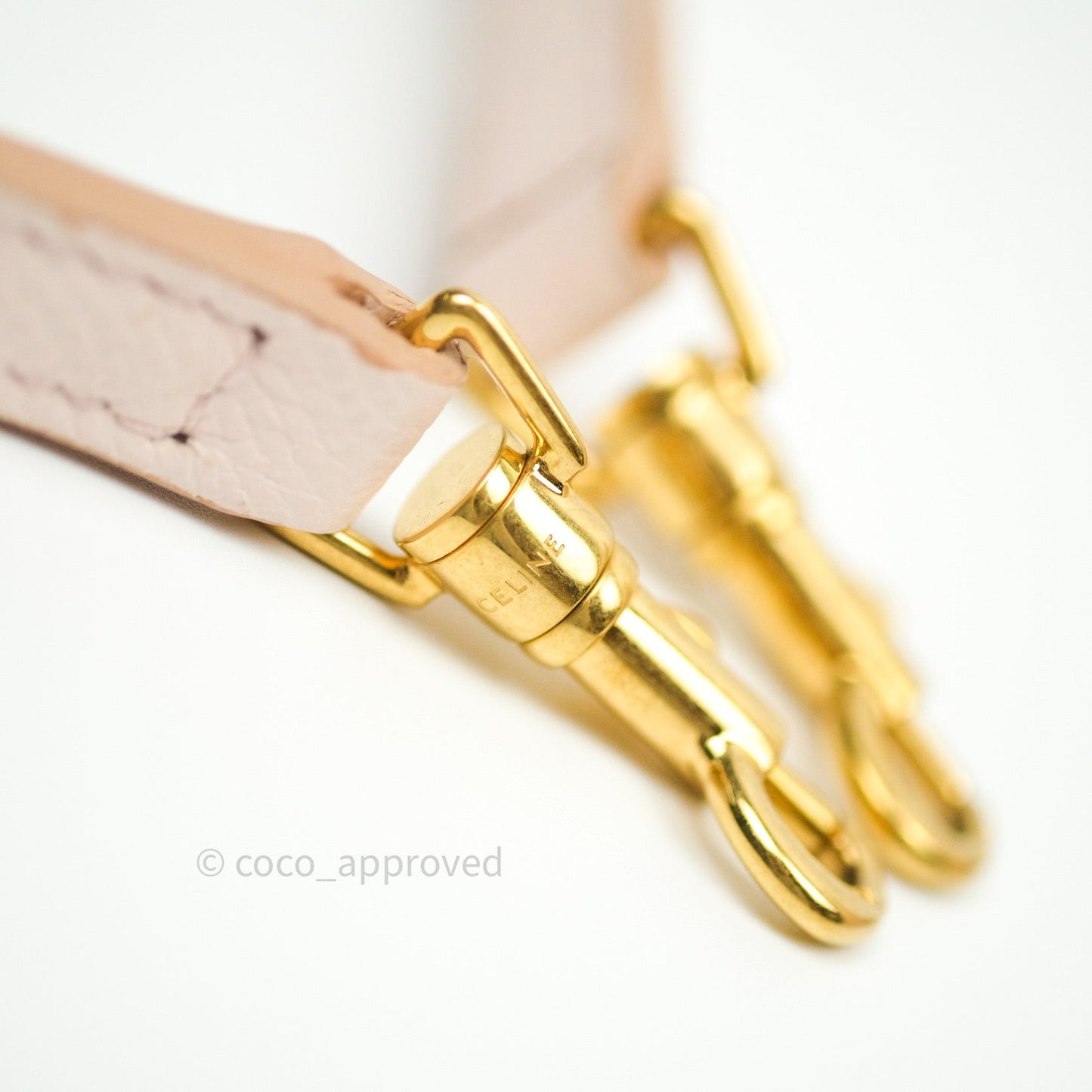 Celine Grained Calfskin Nano Belt Bag Pale Pink Gold Hardware