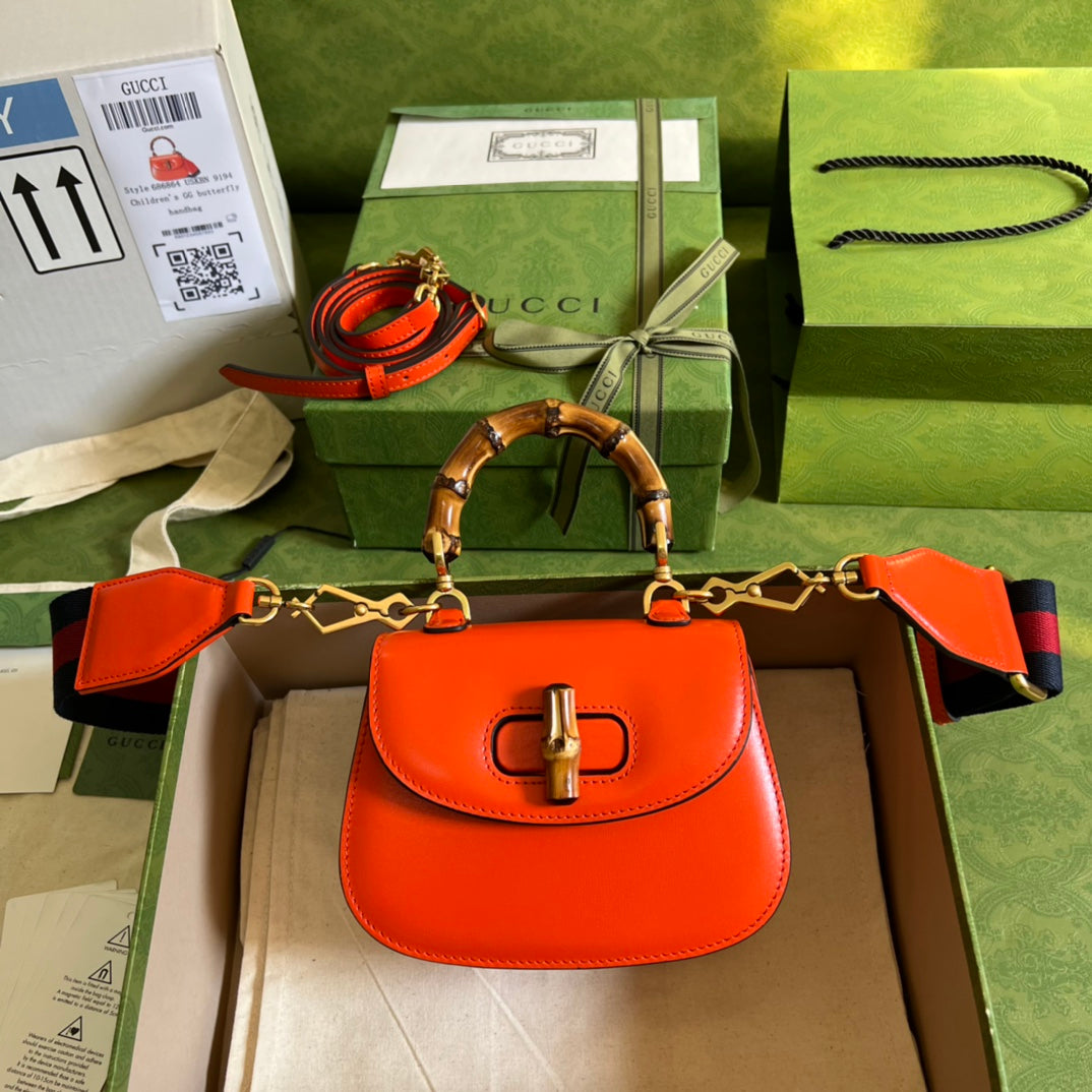 Luxury Gucci Small Top Handle Bag With Bamboo
