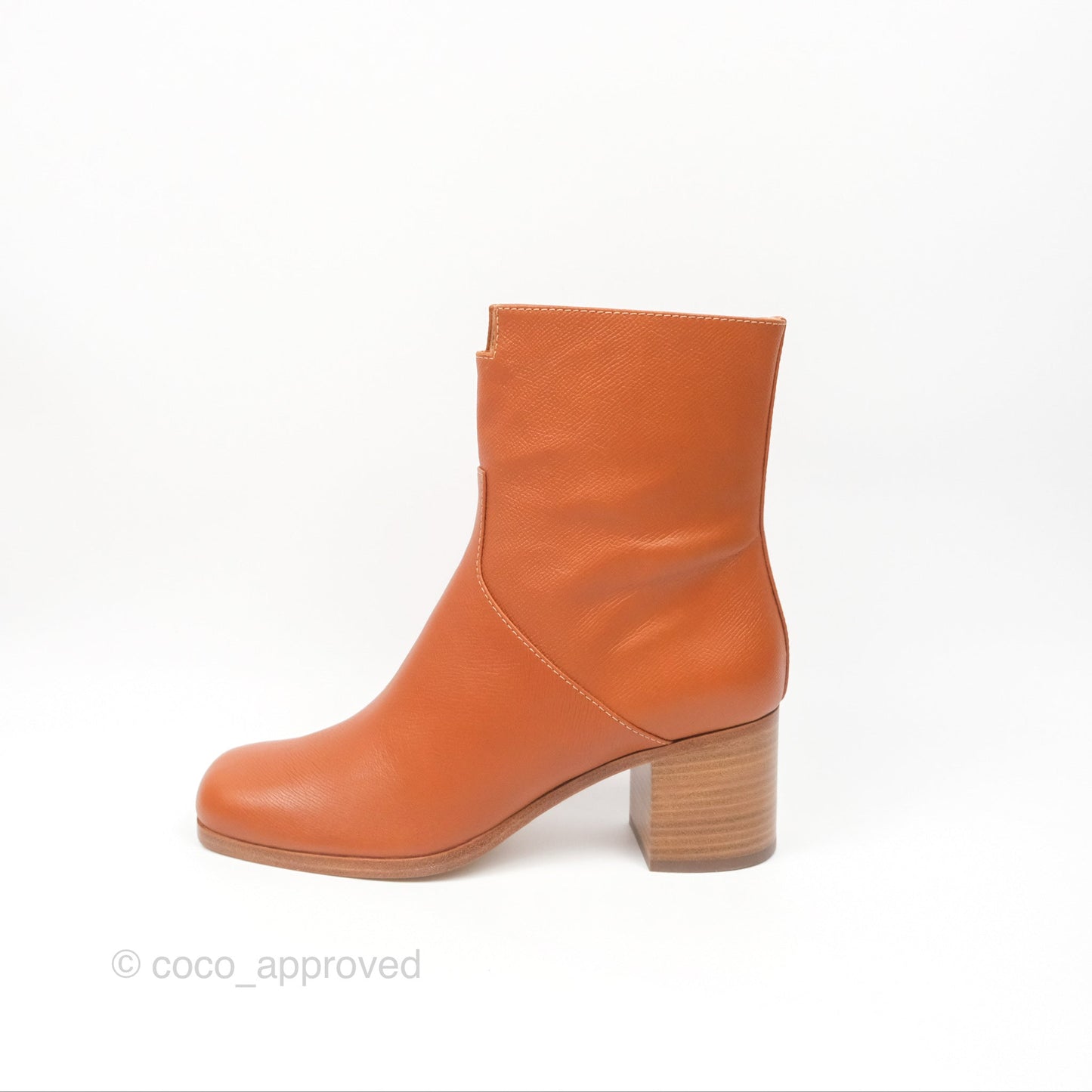 Hermès Flatteuse 60 Ankle Boot Natural Calfskin