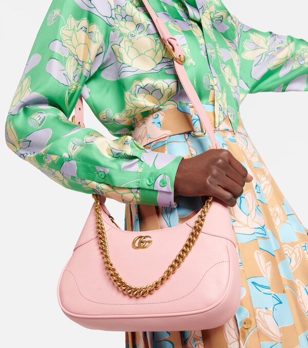 Luxury Gucci Green Small Aphrodite Shoulder Bag