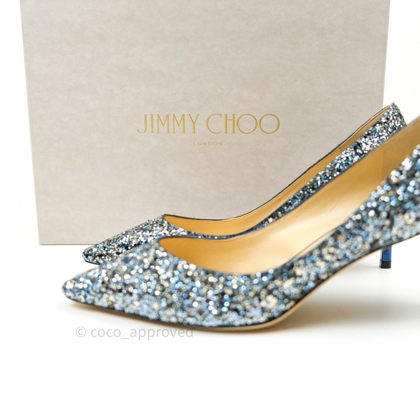 Jimmy Choo Electric Blue Mix Party Coarse Glitter Romy 60