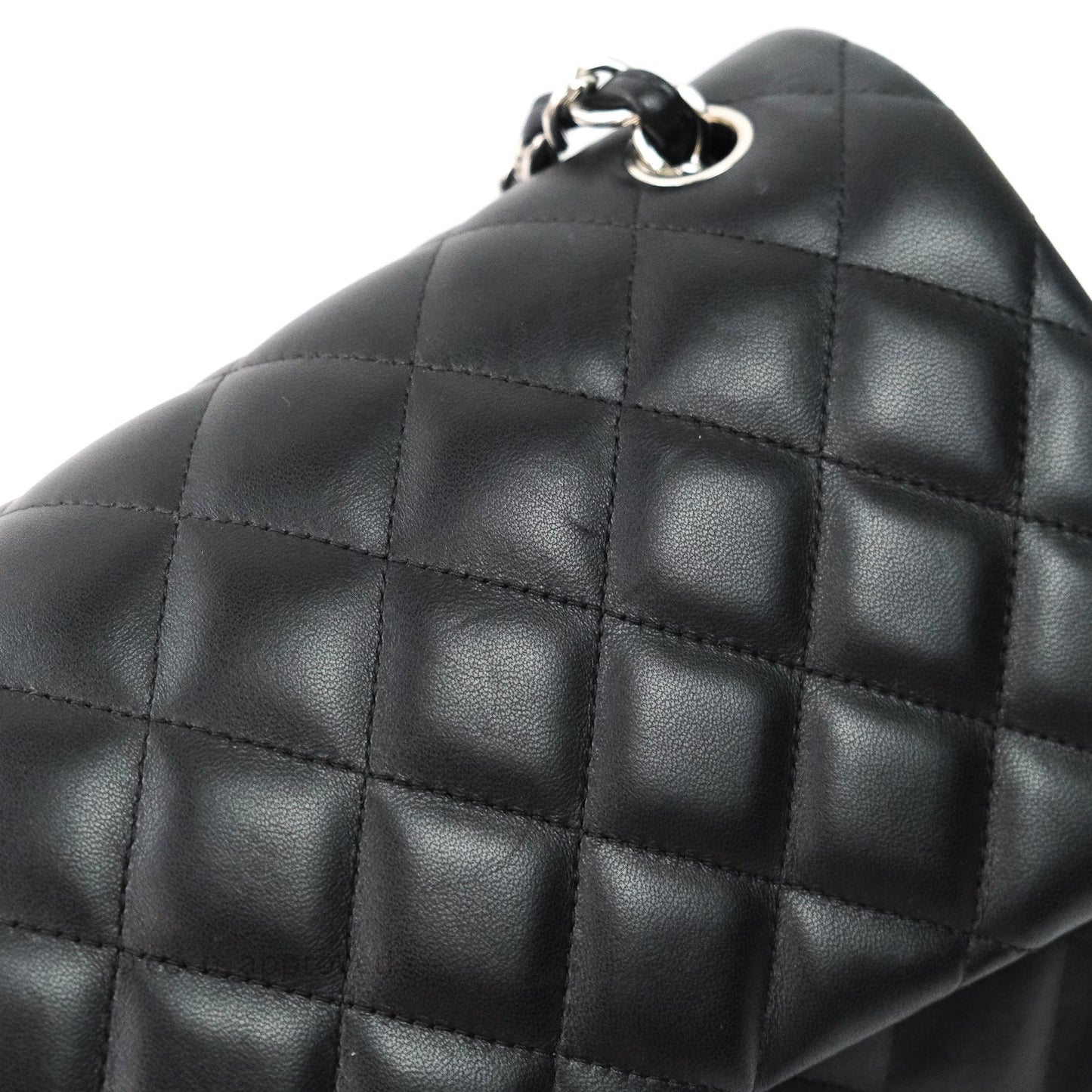 Chanel Jumbo Double Flap Black Lambskin Silver Hardware⁣⁣
