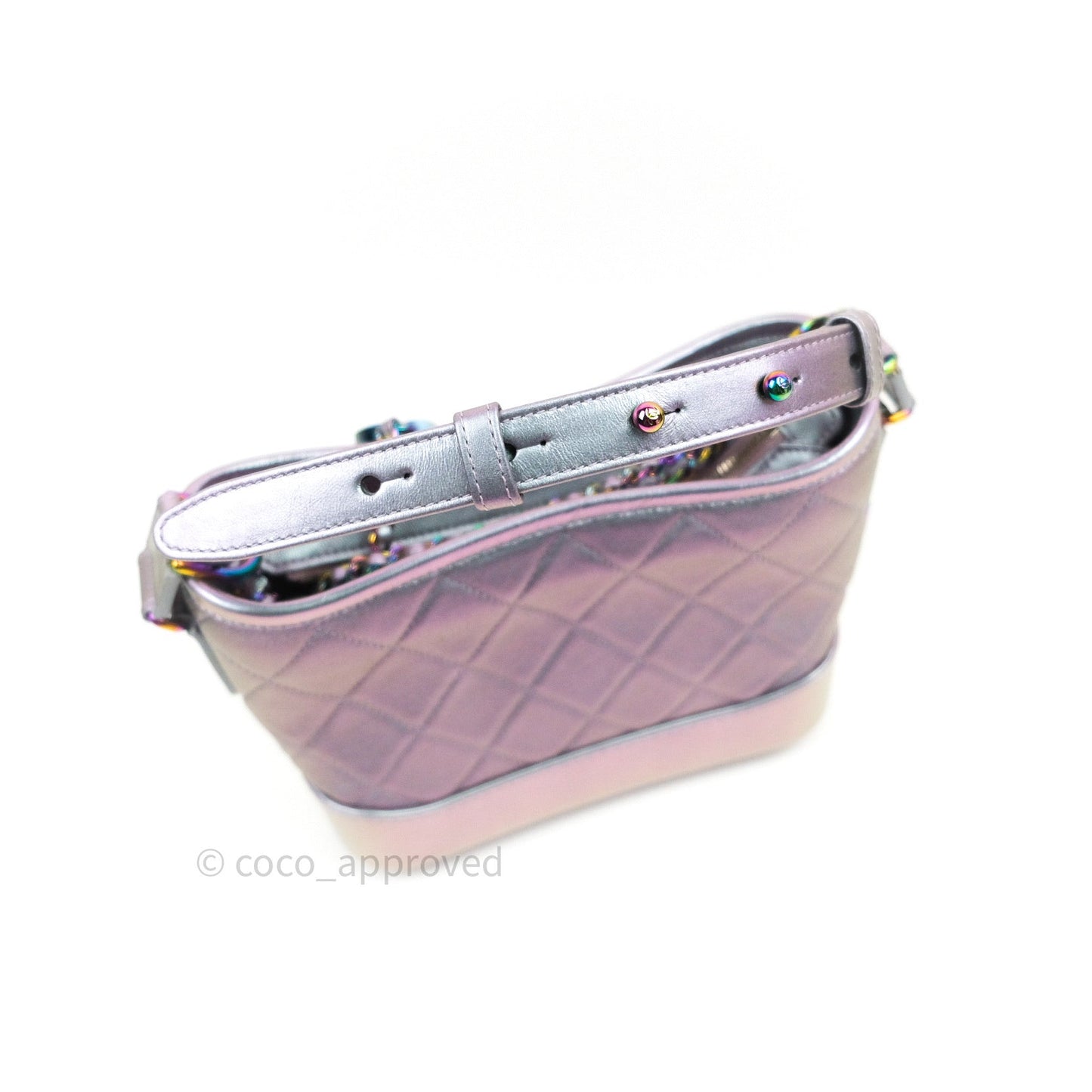 Chanel Small Gabrielle Hobo Iridescent Purple Mixed Hardware