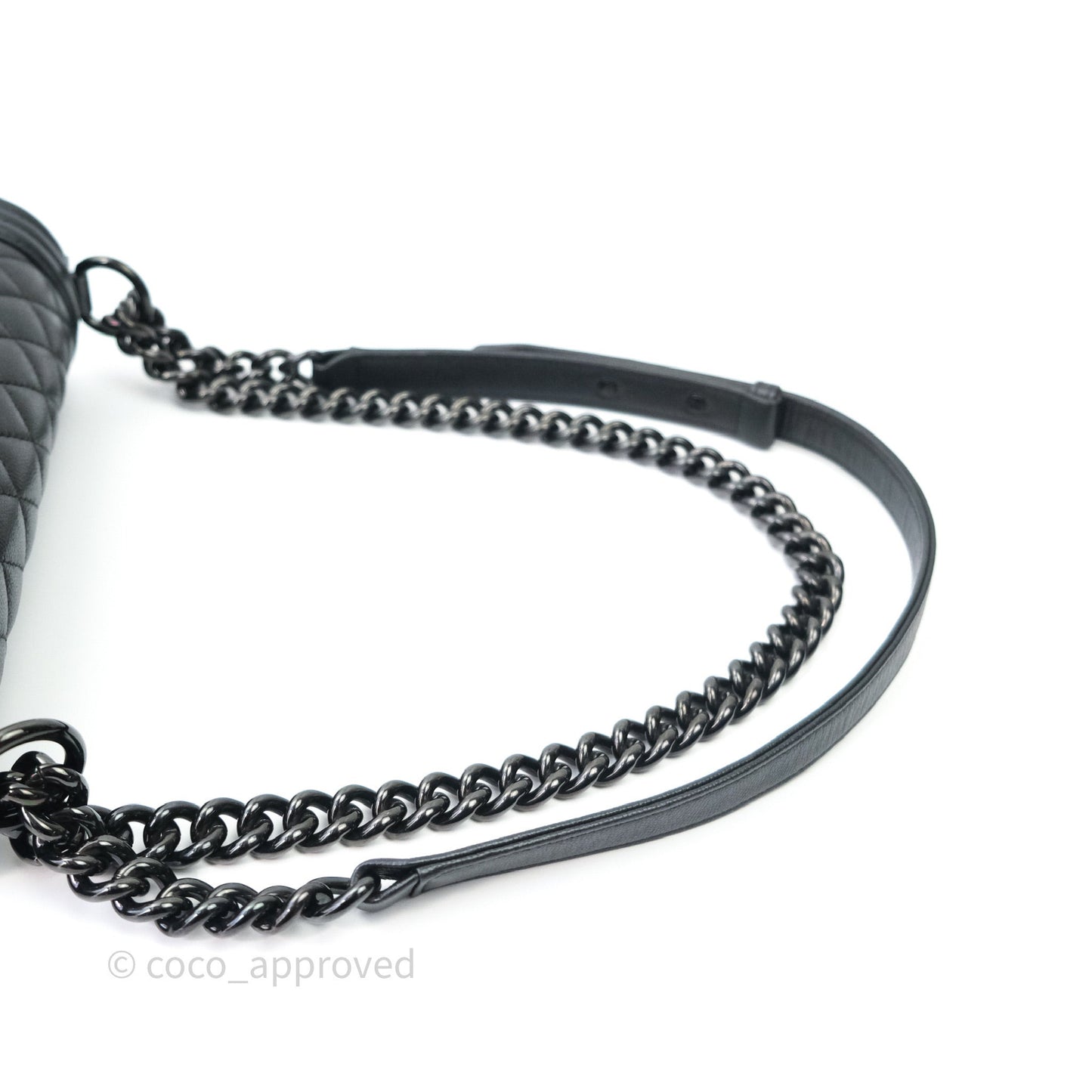 Chanel Quilted Medium Caviar Boy Flap So Black Hardware