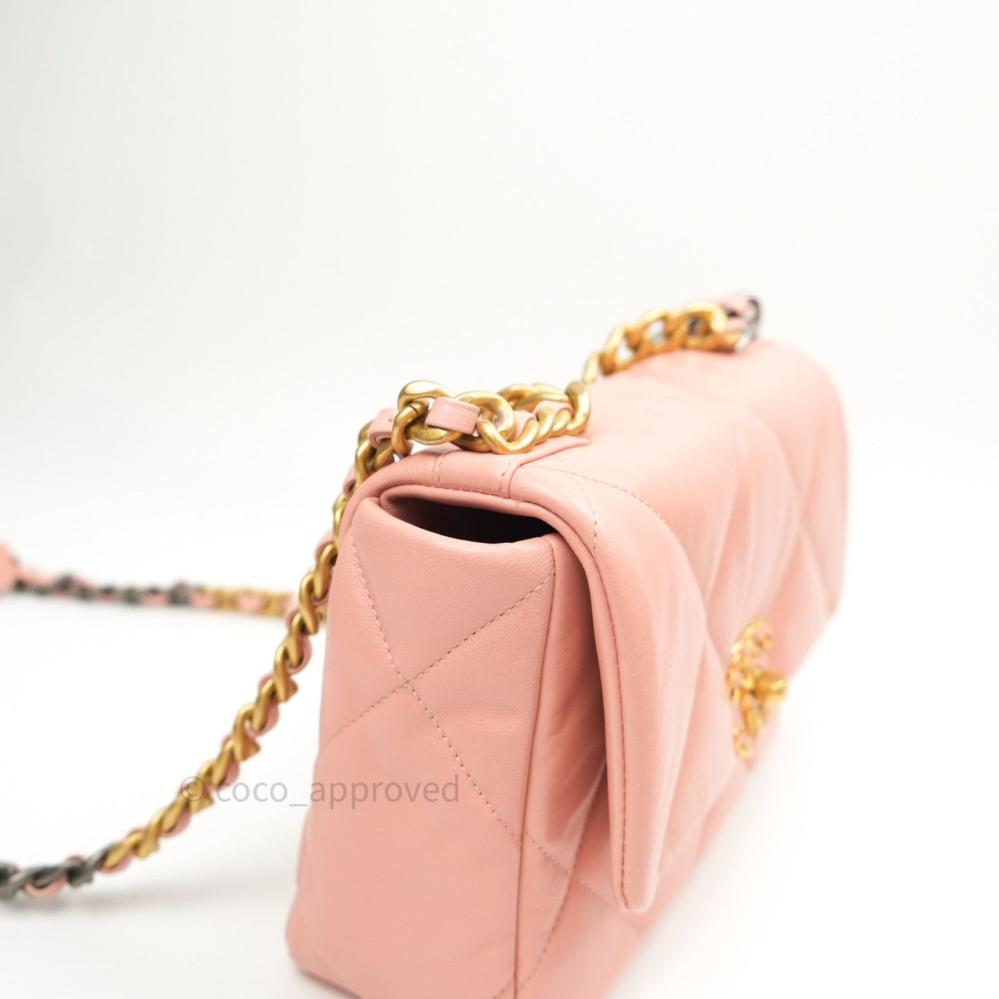 Chanel 19 Small Goatskin Rose Pink Mixed Hardware