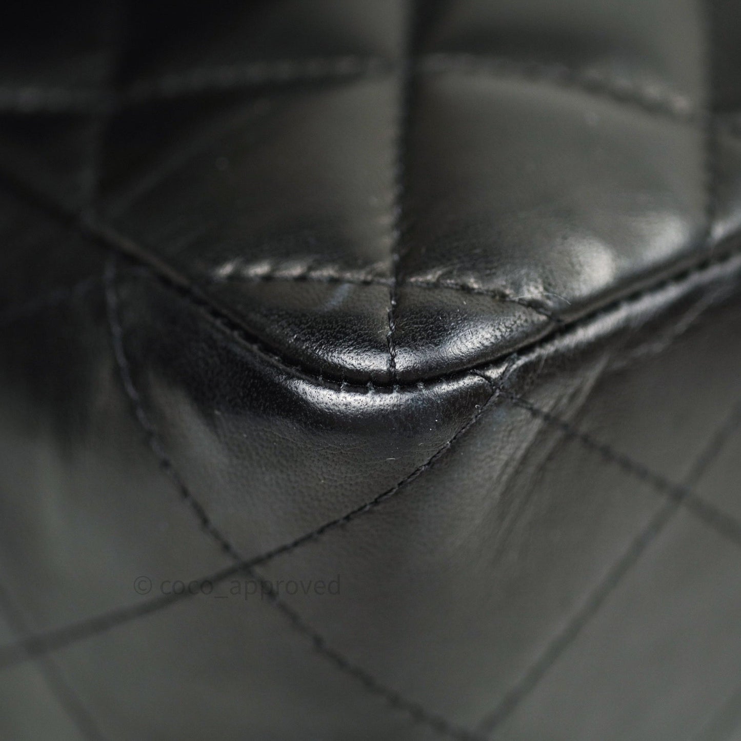 Chanel Jumbo Single Flap Black Lambskin Silver Hardware⁣⁣