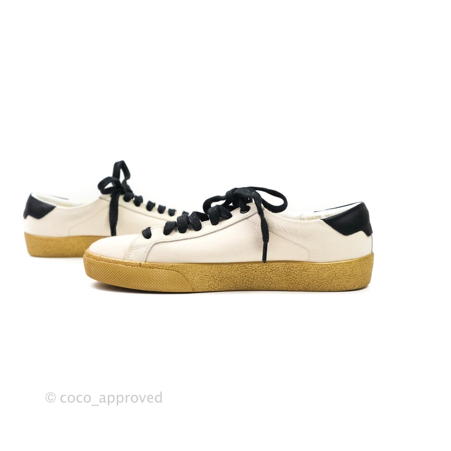 Saint Laurent Court Classic Worn-Look Sneakers⁣ Size 36.5