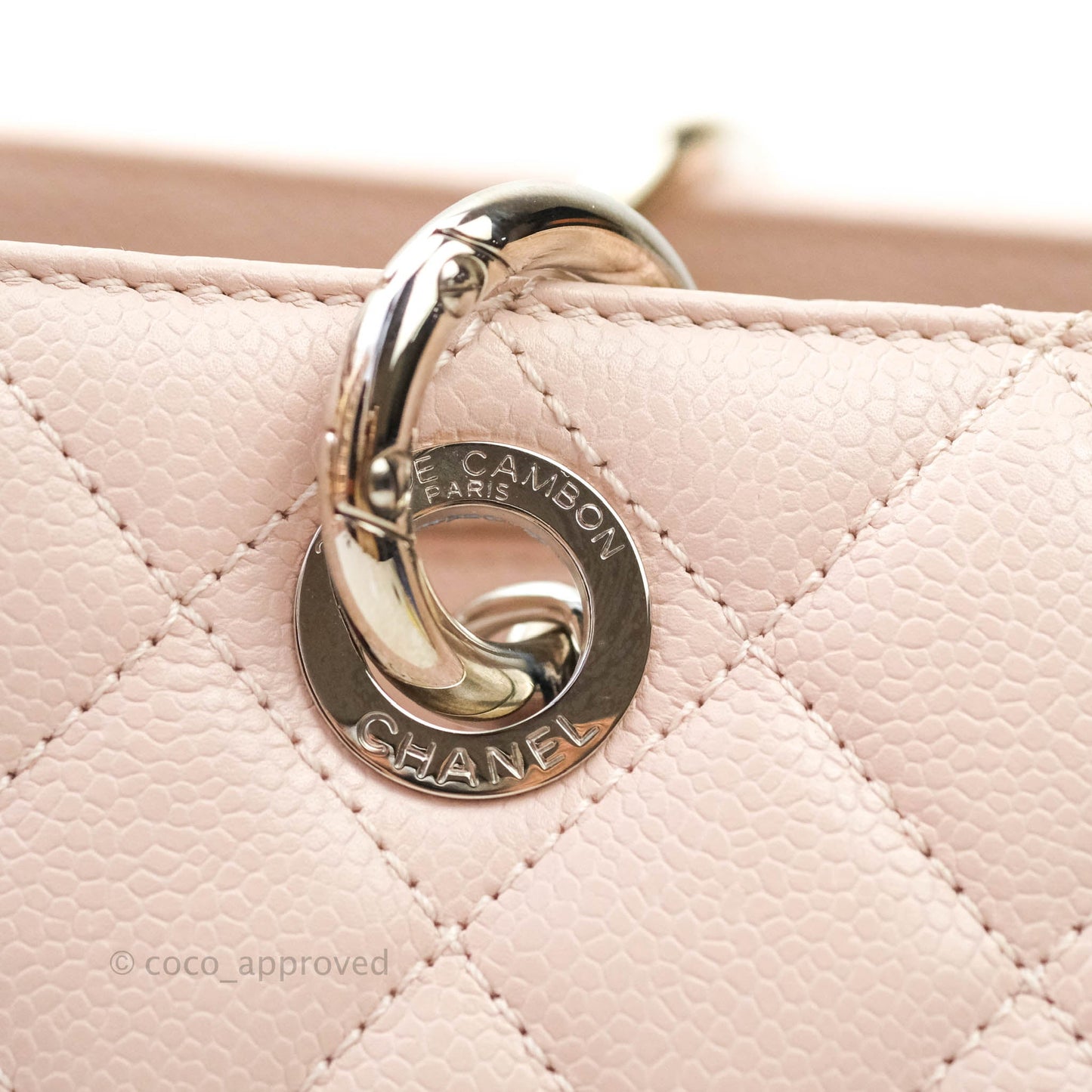 Chanel GST Pale Pink Caviar Silver Hardware