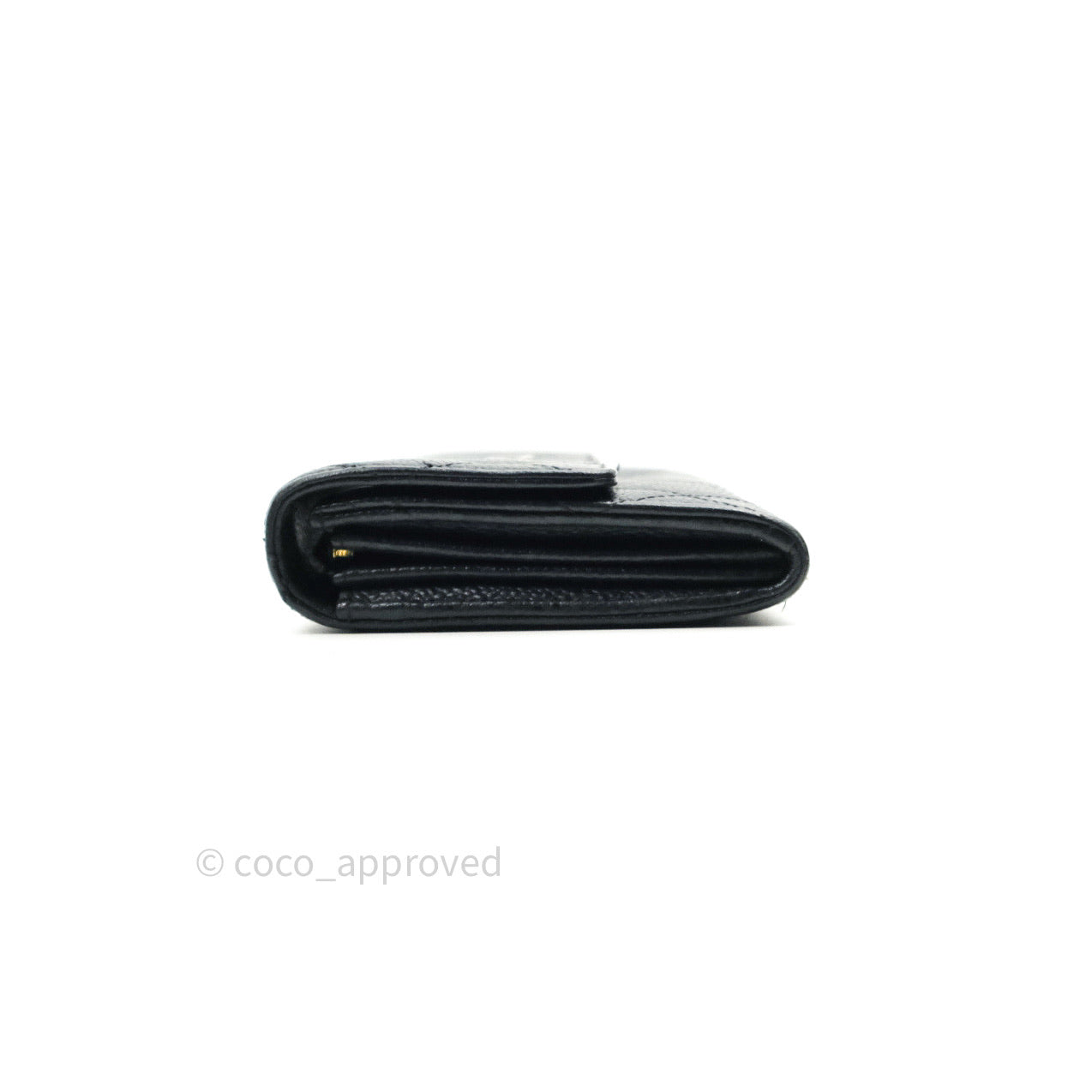 Chanel Long Wallet Black Caviar Gold Hardware