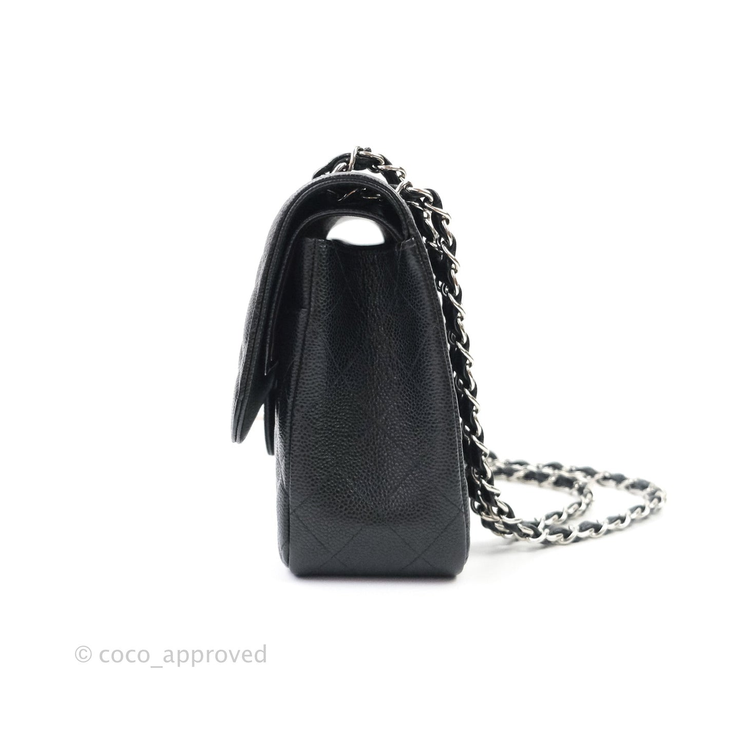 Chanel Jumbo Double Flap Black Caviar Silver Hardware⁣⁣