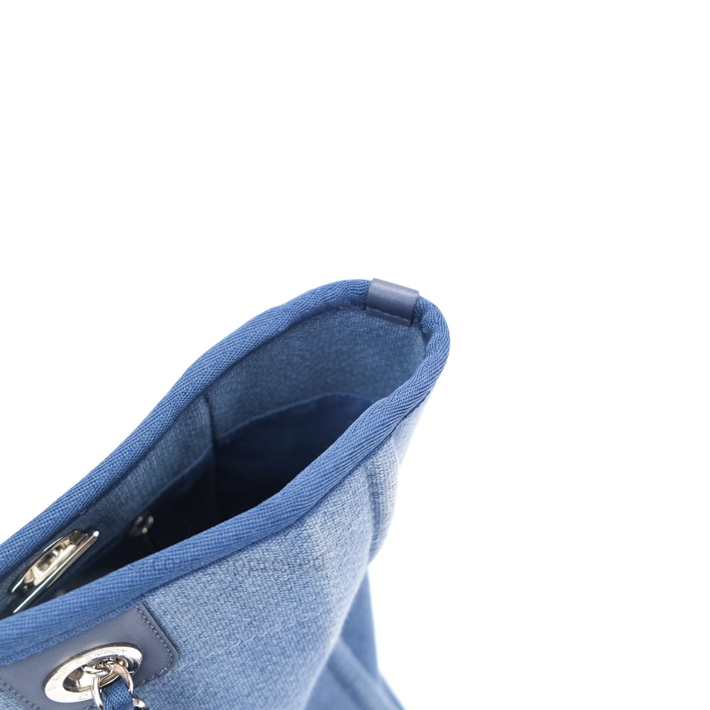 Chanel Canvas Deauville Medium Tote Blue