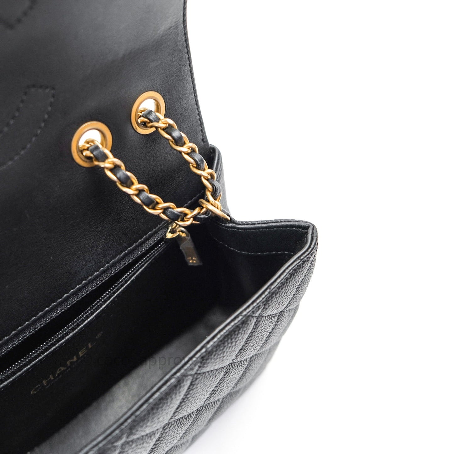 Chanel Quilted Small CC Filigree Flap Black Caviar