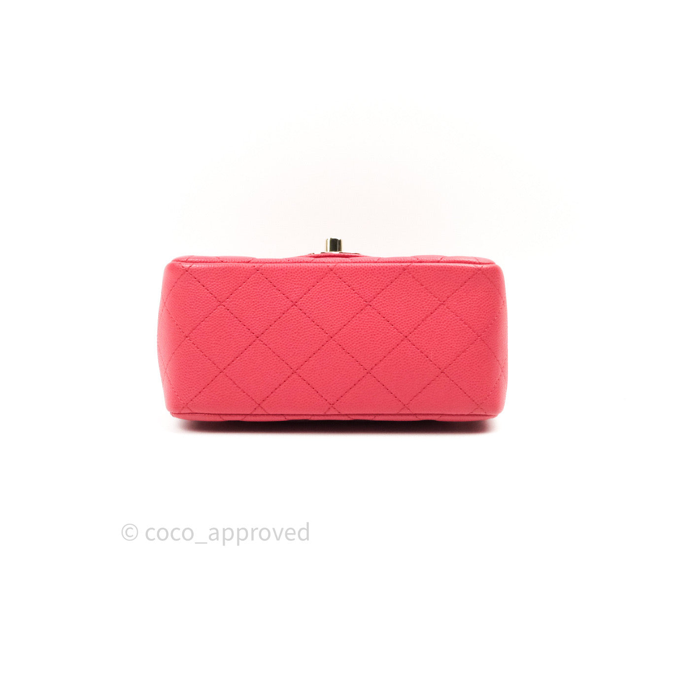 Chanel Mini Square Pink Caviar Gold Hardware 17C