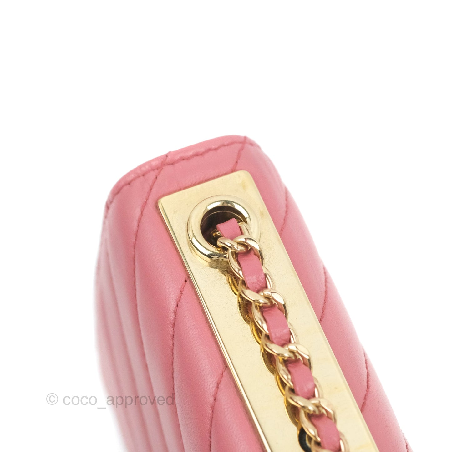 Chanel Trendy CC Chevron WOC Dark Pink Lambskin Gold Hardware