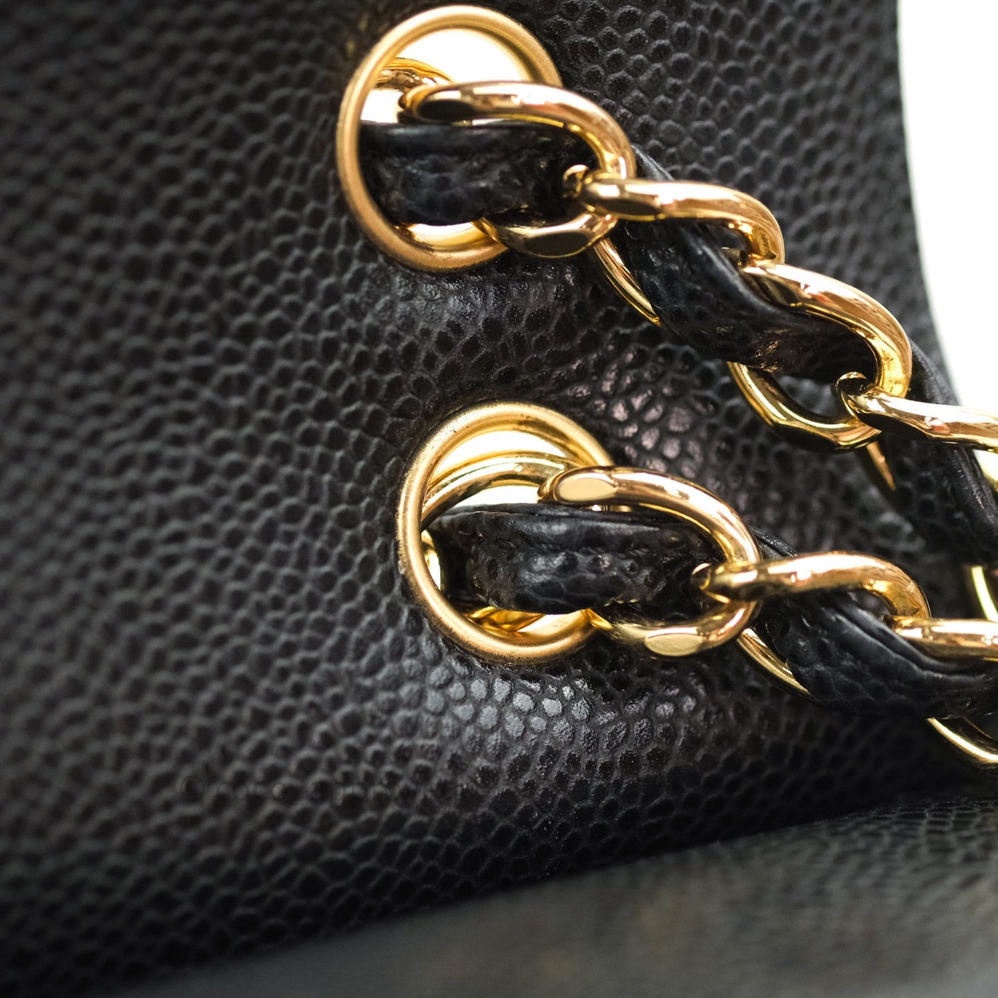 Chanel Classic Double Flap Maxi Black Caviar Gold Hardware