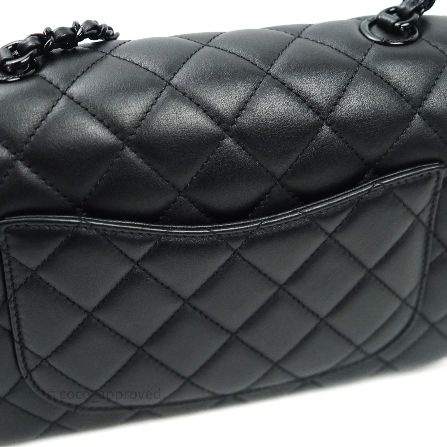Chanel Quilted Small CC Filigree Flap Black Lambskin So Black Hardware