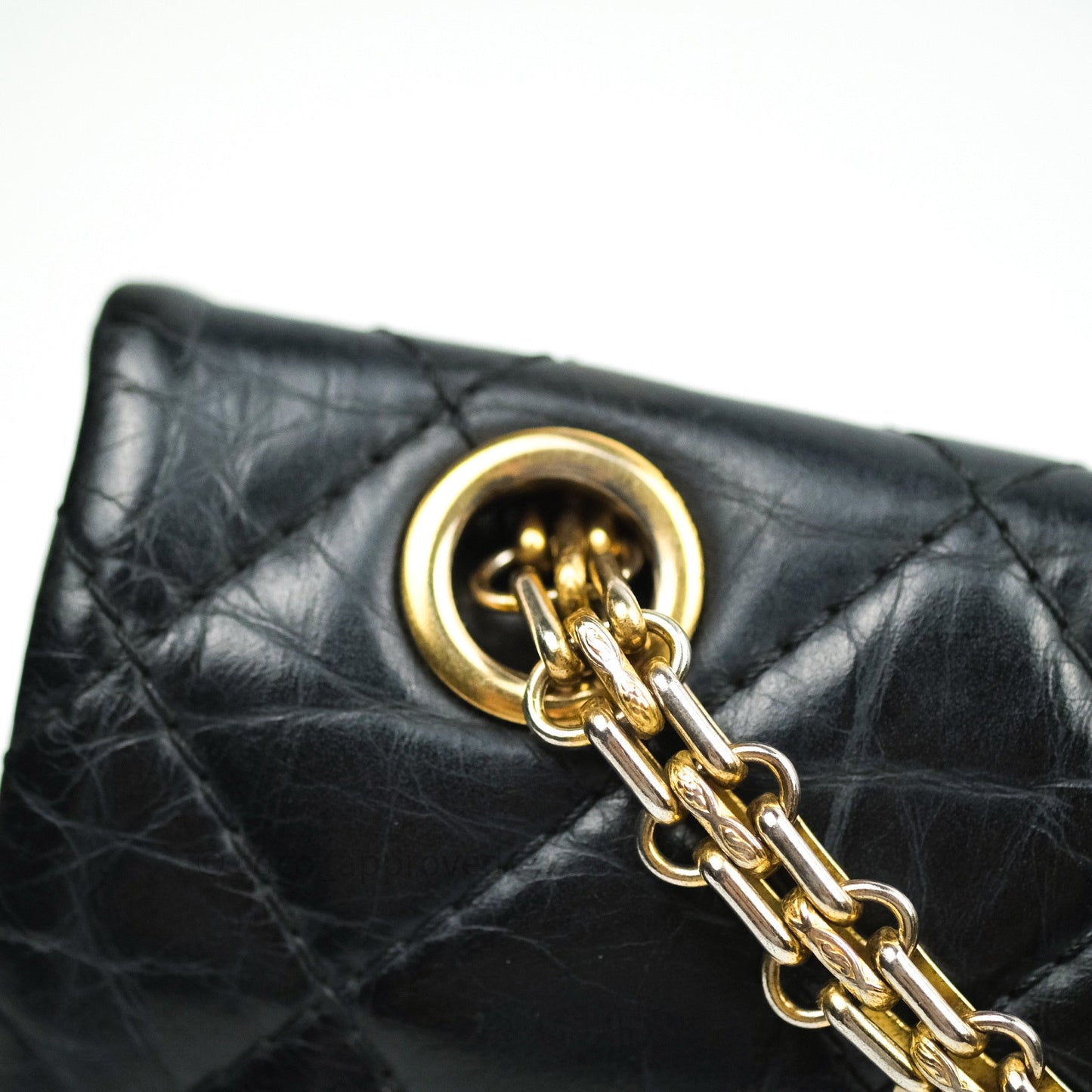 Chanel Reissue Quilted Aged Calfskin Black Gold Hardware 226