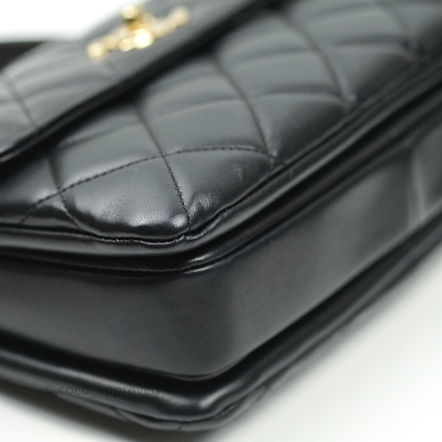 Chanel Trendy CC Quilted Small Black Lambskin Gold Hardware