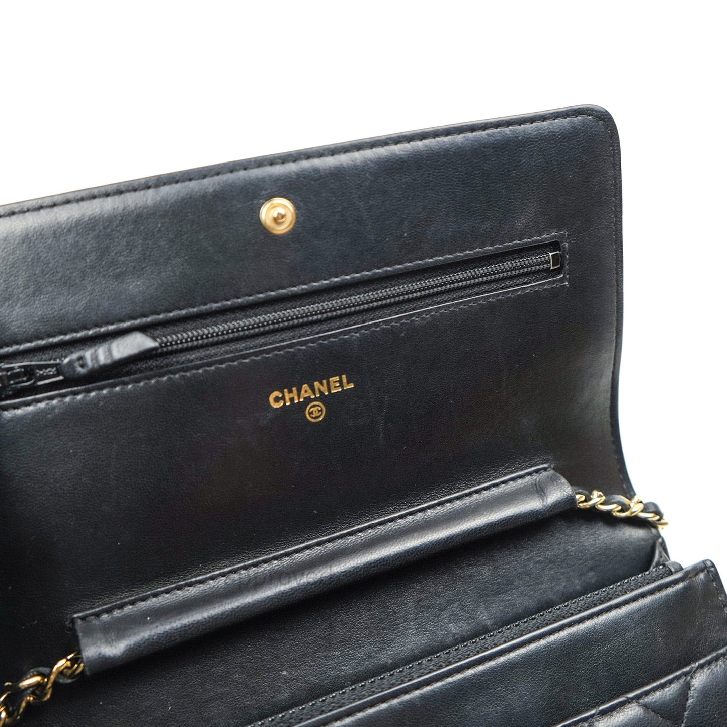 Chanel Boy Wallet on Chain WOC Black Lambskin Gold Hardware