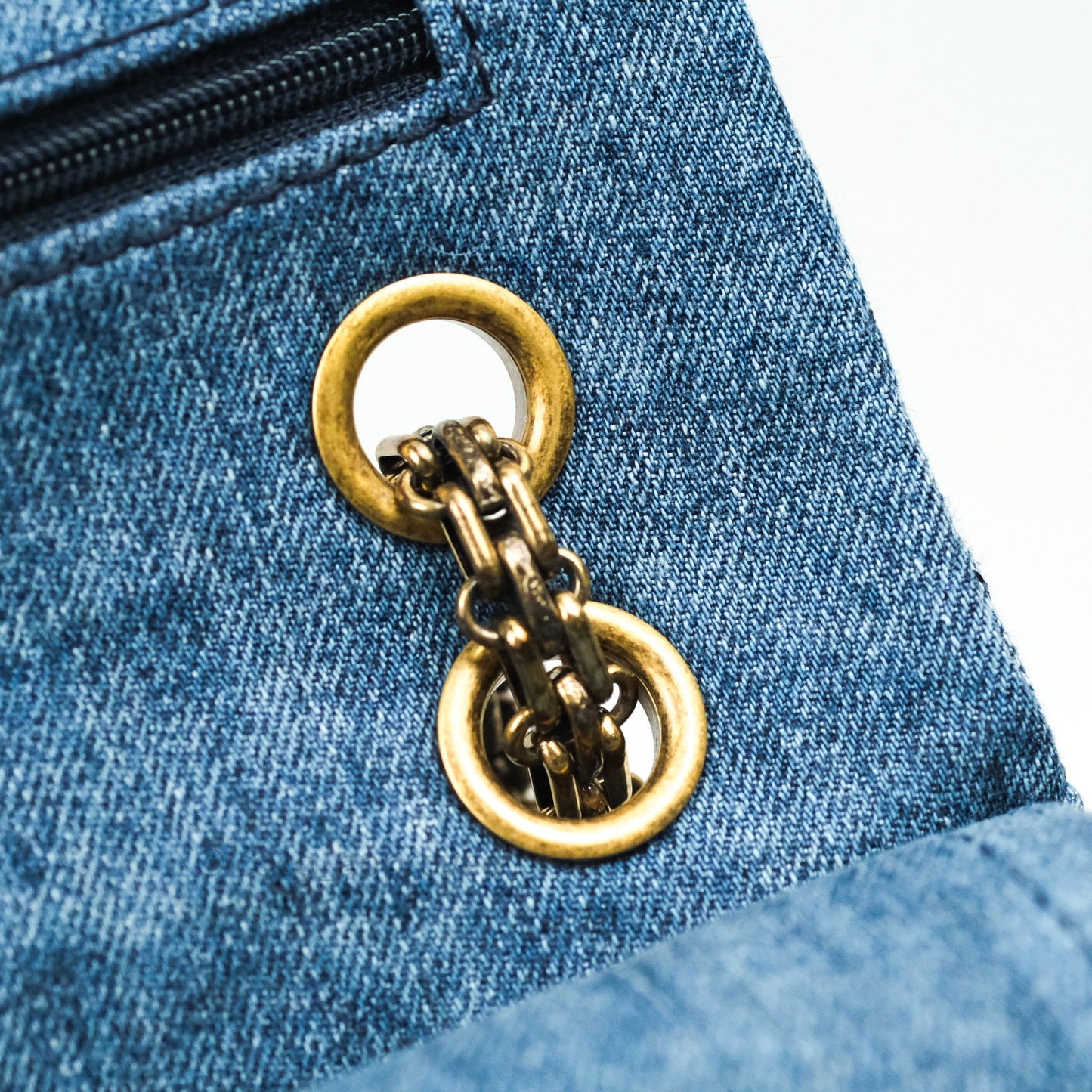 Chanel Reissue Quilted Denim Dark Blue Gold Hardware 226
