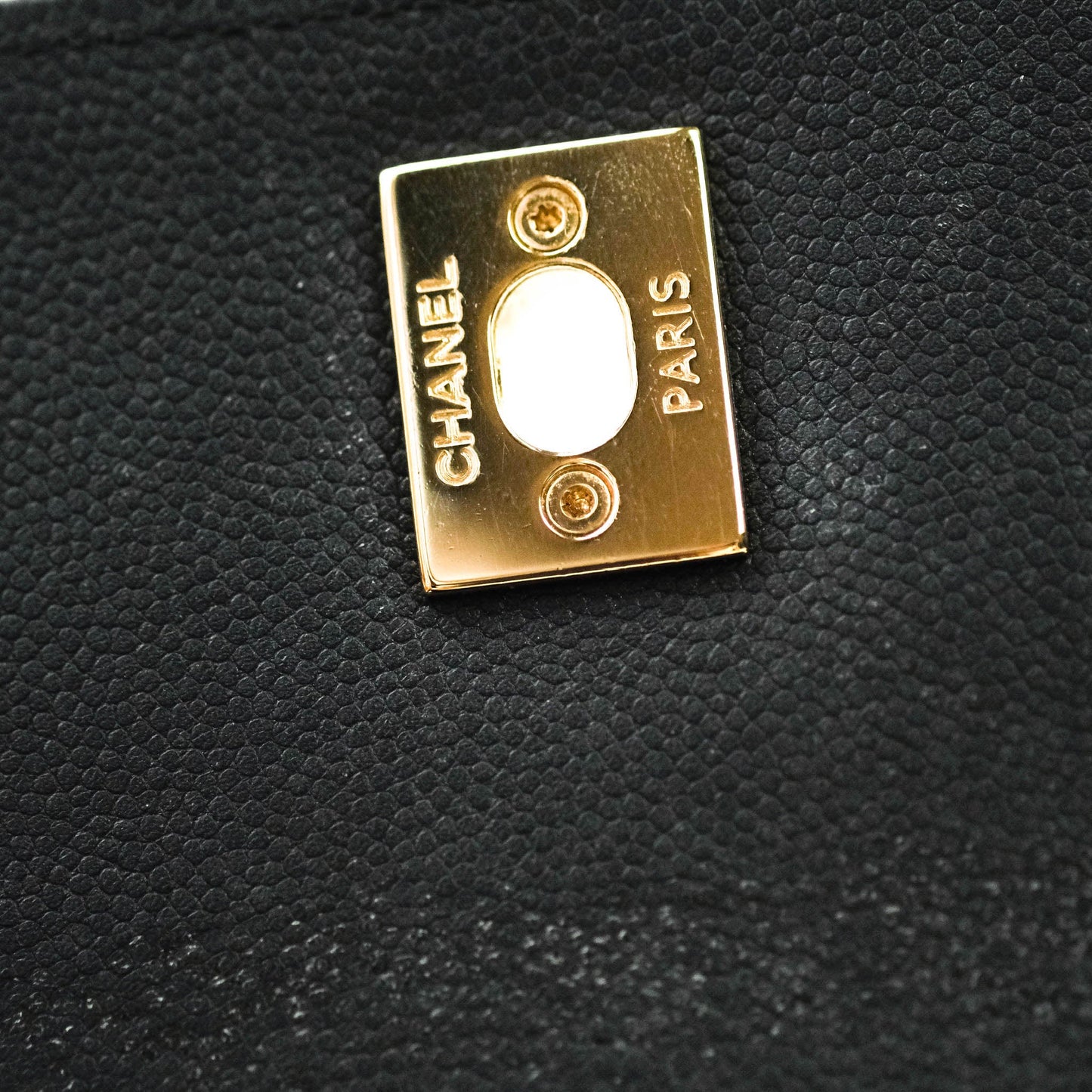 Chanel Quilted Medium Business Affinity Flap Black Caviar Light Gold Hardware