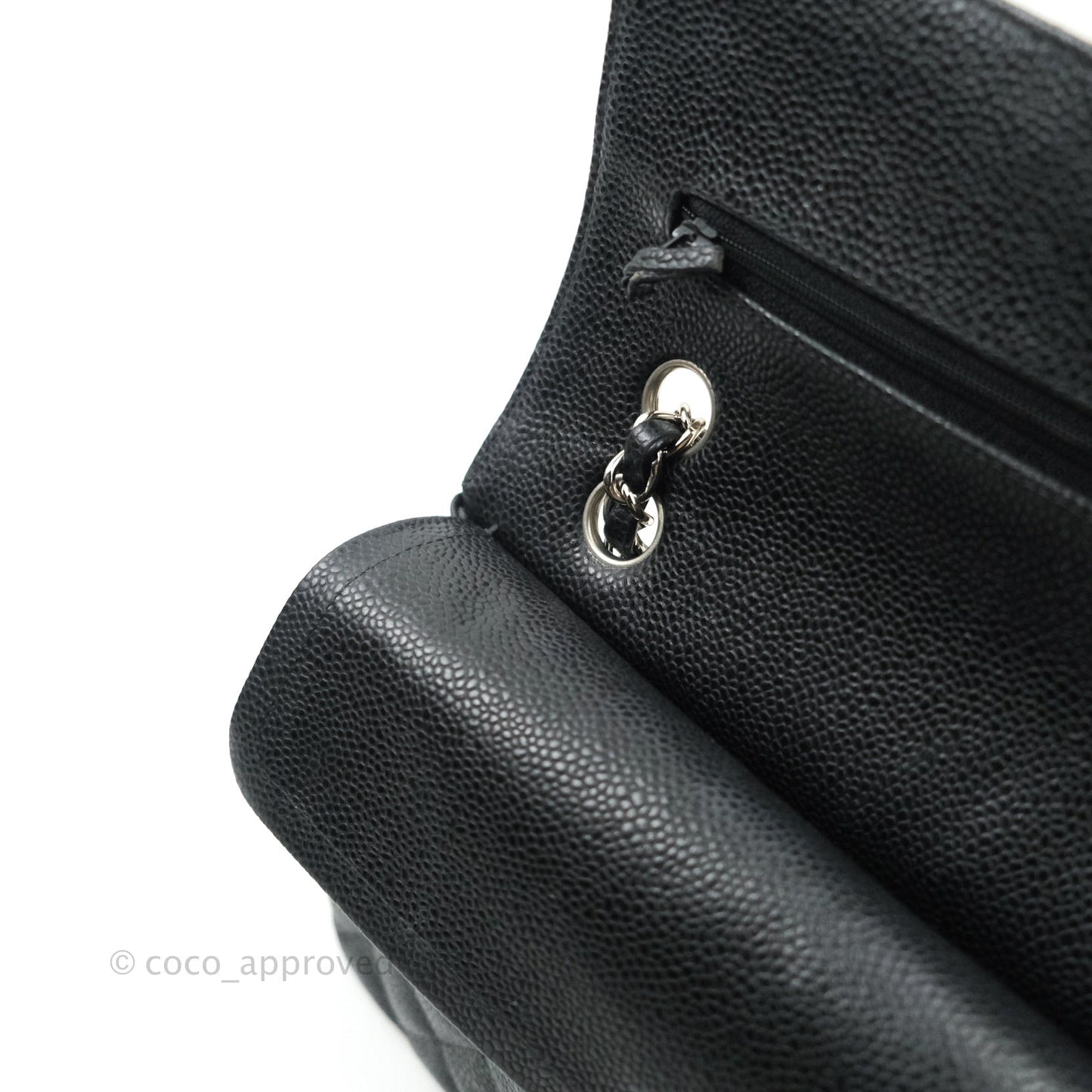 Chanel Classic Small S/M Flap Black Caviar Silver Hardware