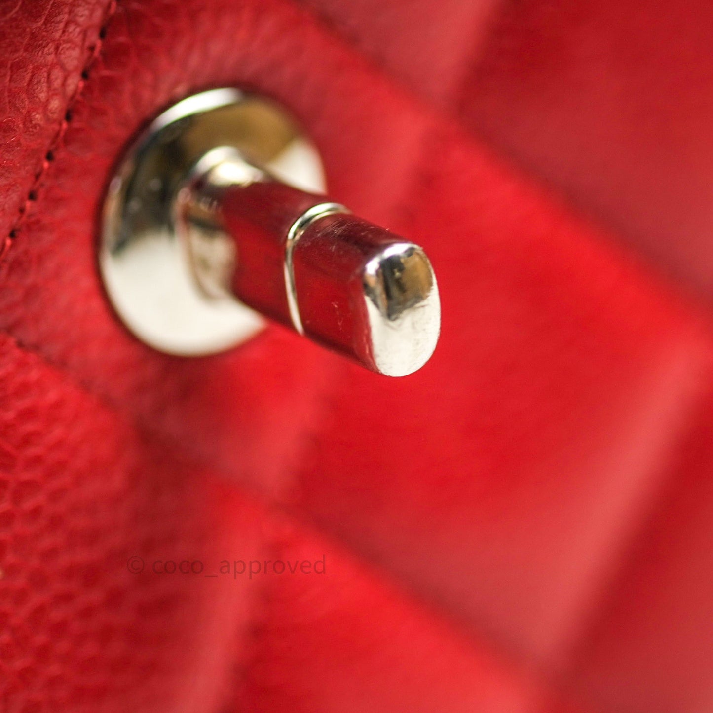 Chanel Jumbo Double Flap Red Caviar Silver Hardware⁣⁣