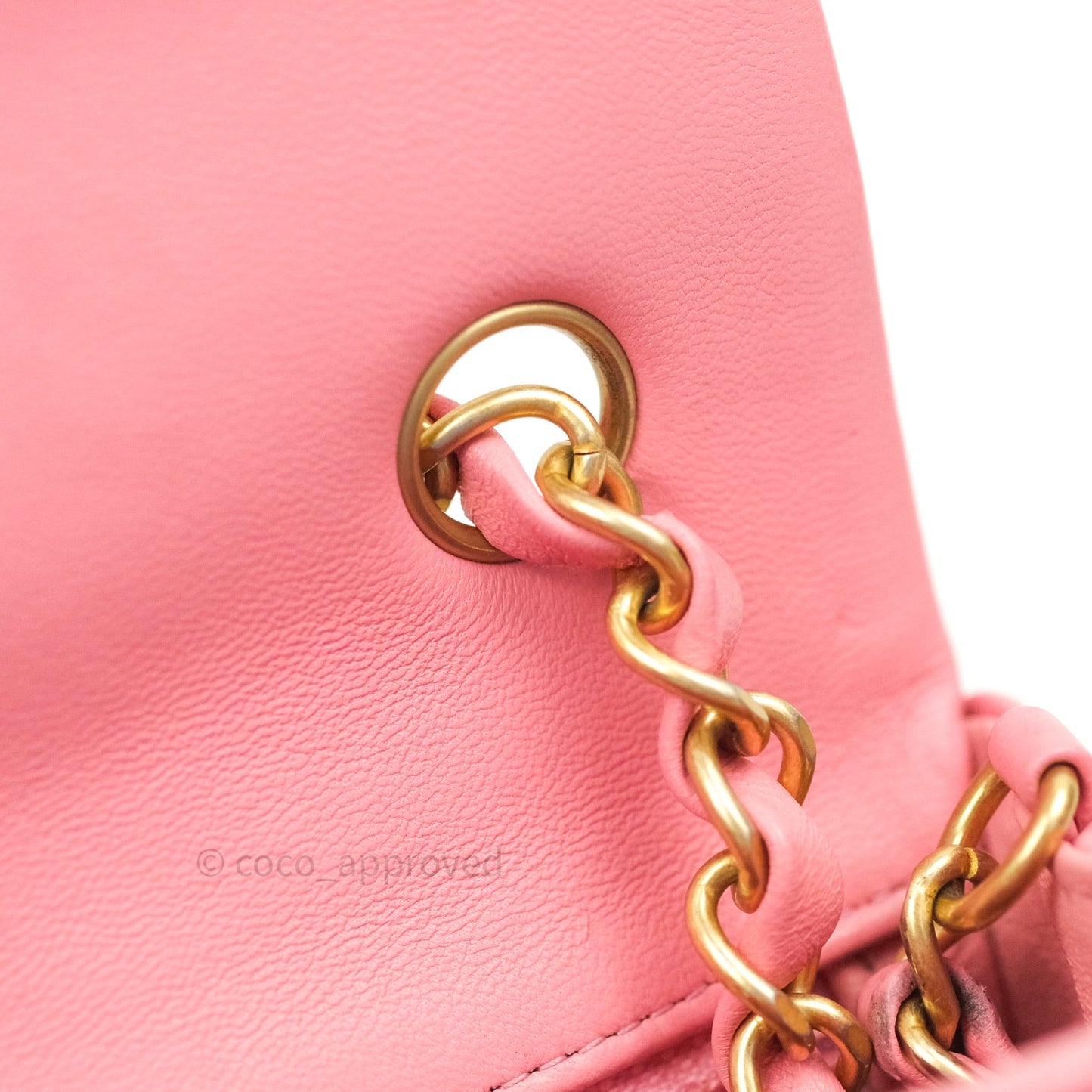 Chanel Quilted Mini Rectangular Pink Lambskin Gold Hardware