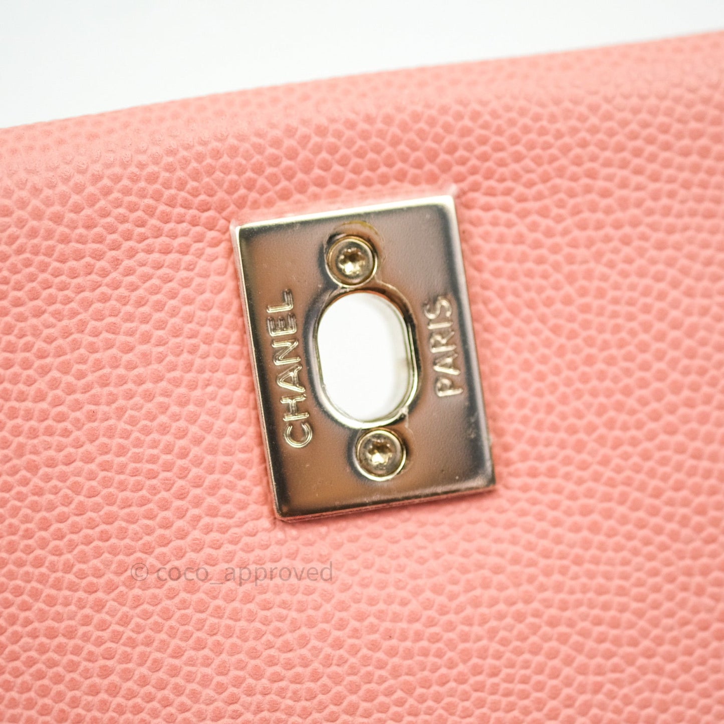 Chanel Mini Coco Handle Pink Caviar Quilted Gold Hardware