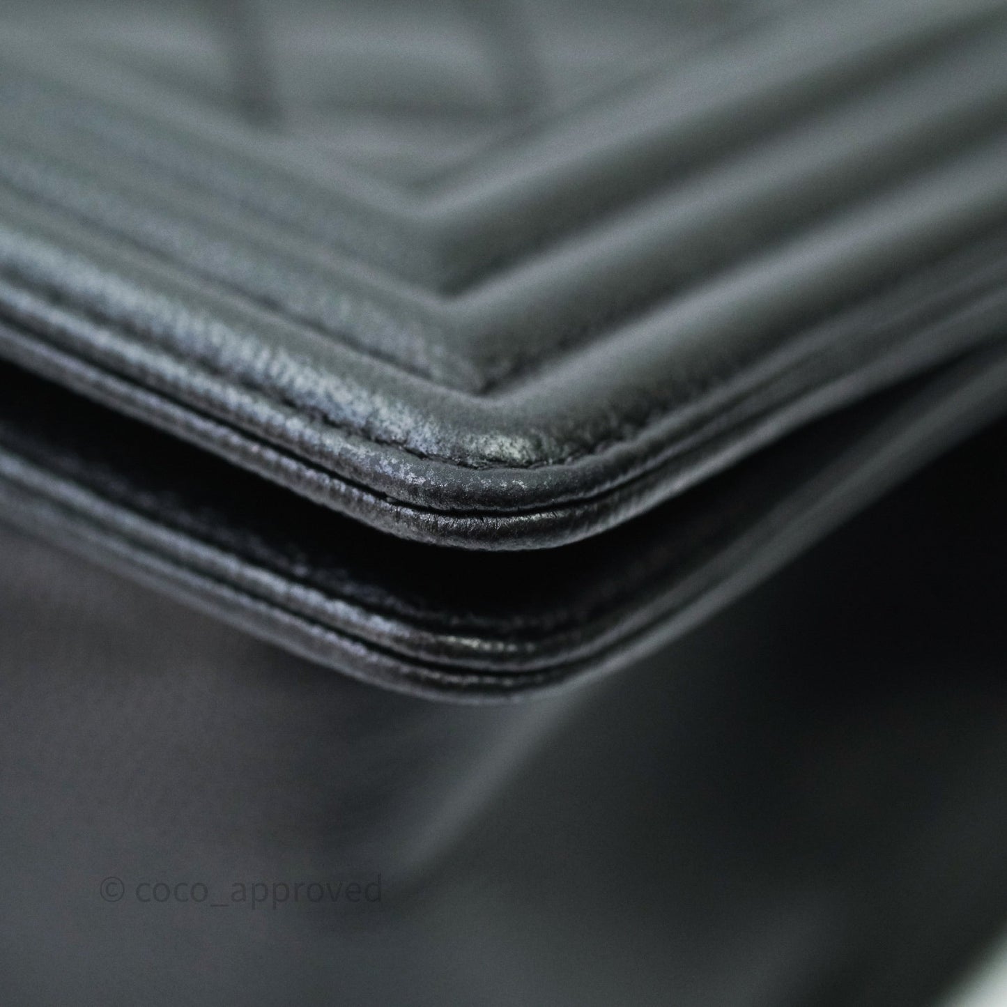 Chanel Quilted Medium Caviar Boy Flap So Black Hardware