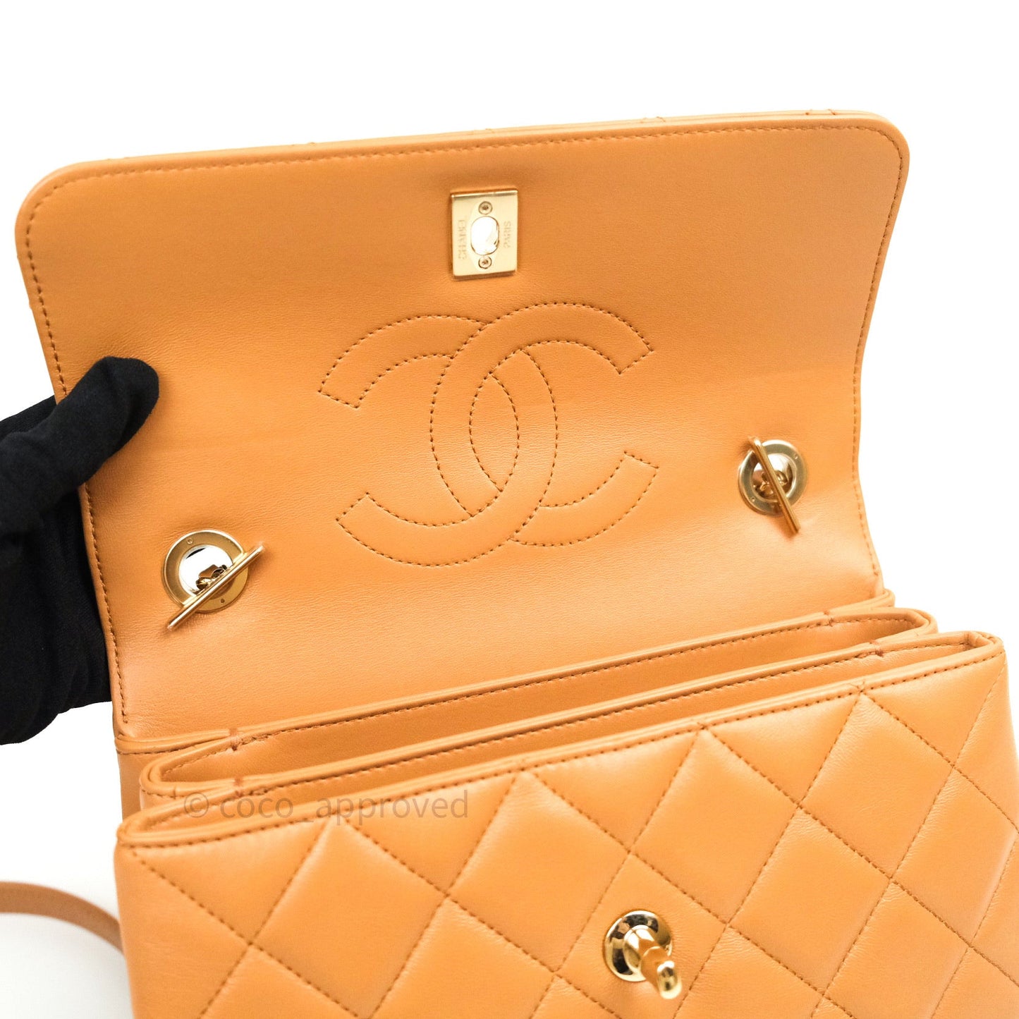 Chanel Trendy CC Small Black Lambskin Gold Hardware
