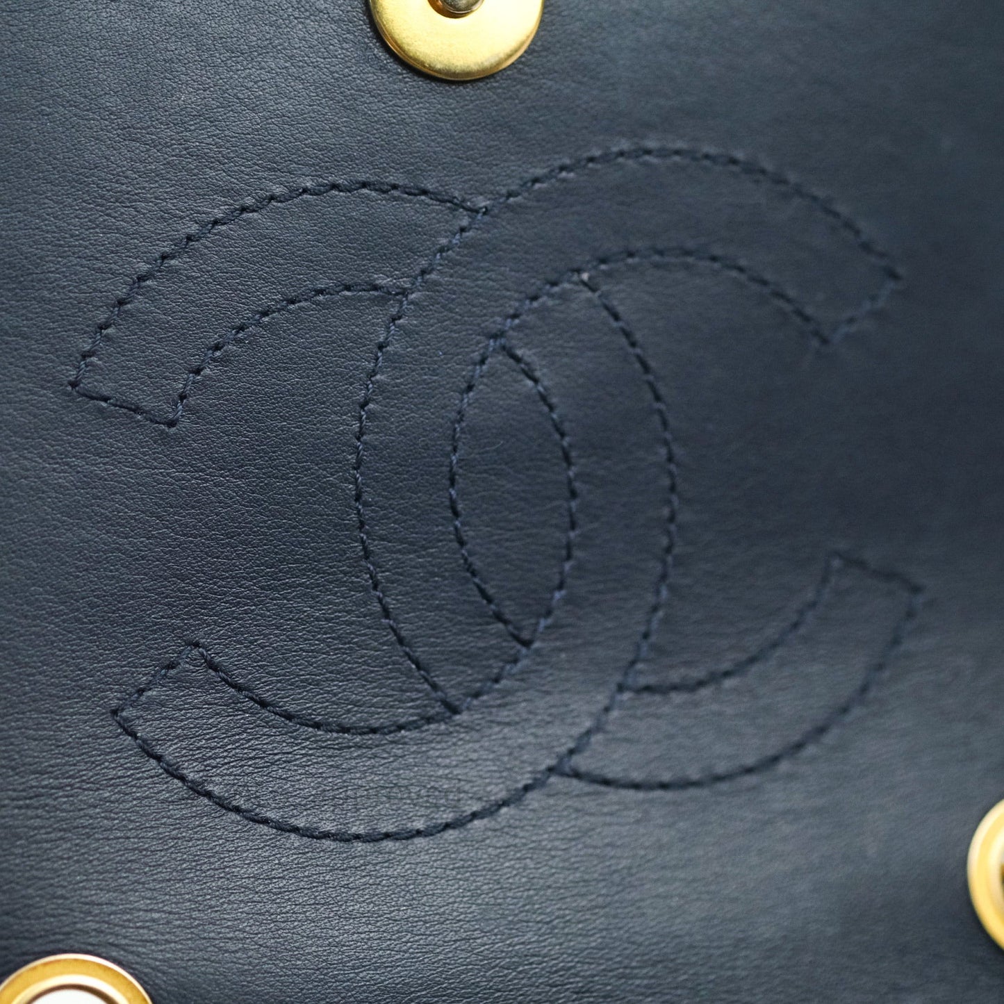 Chanel Caviar Quilted Small CC Filigree Flap Navy Black