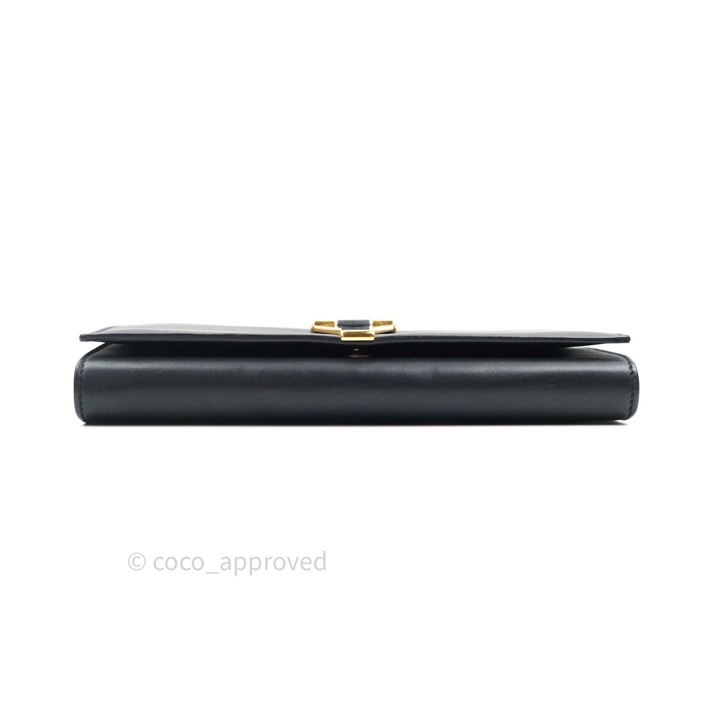 Saint Laurent Wallet on Chain Black Gold Hardware