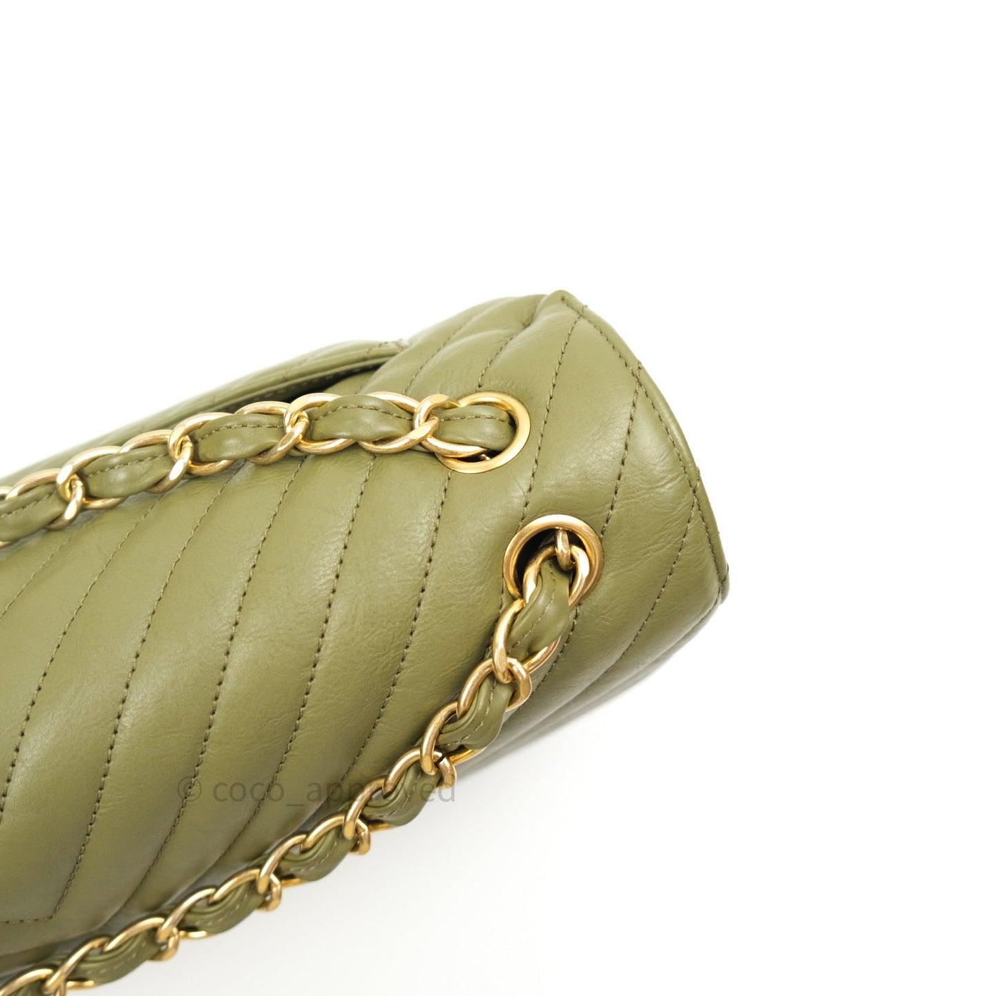 Chanel Jumbo Double Flap Khaki Calfskin Gold Hardware⁣⁣ 17C