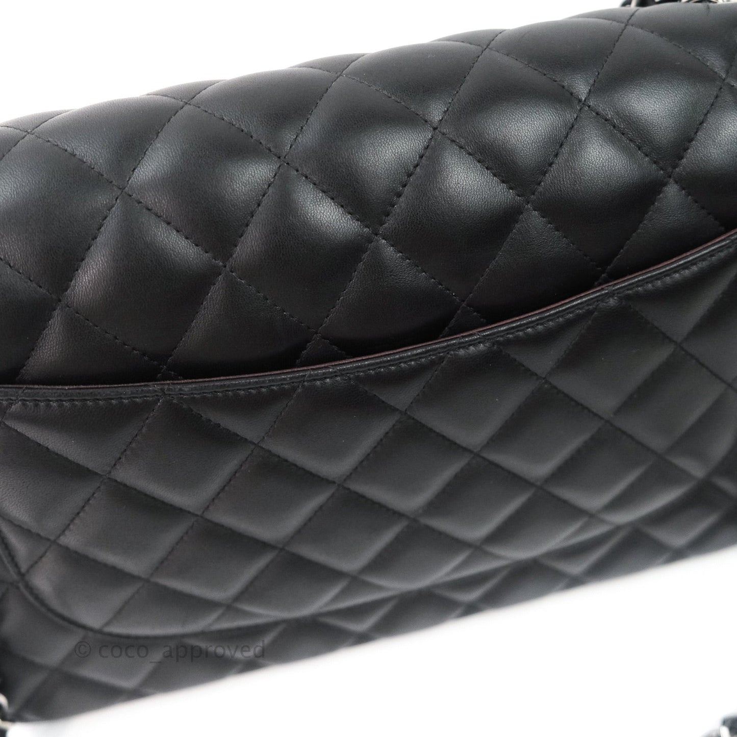 Chanel Jumbo Double Flap Black Lambskin Silver Hardware⁣⁣