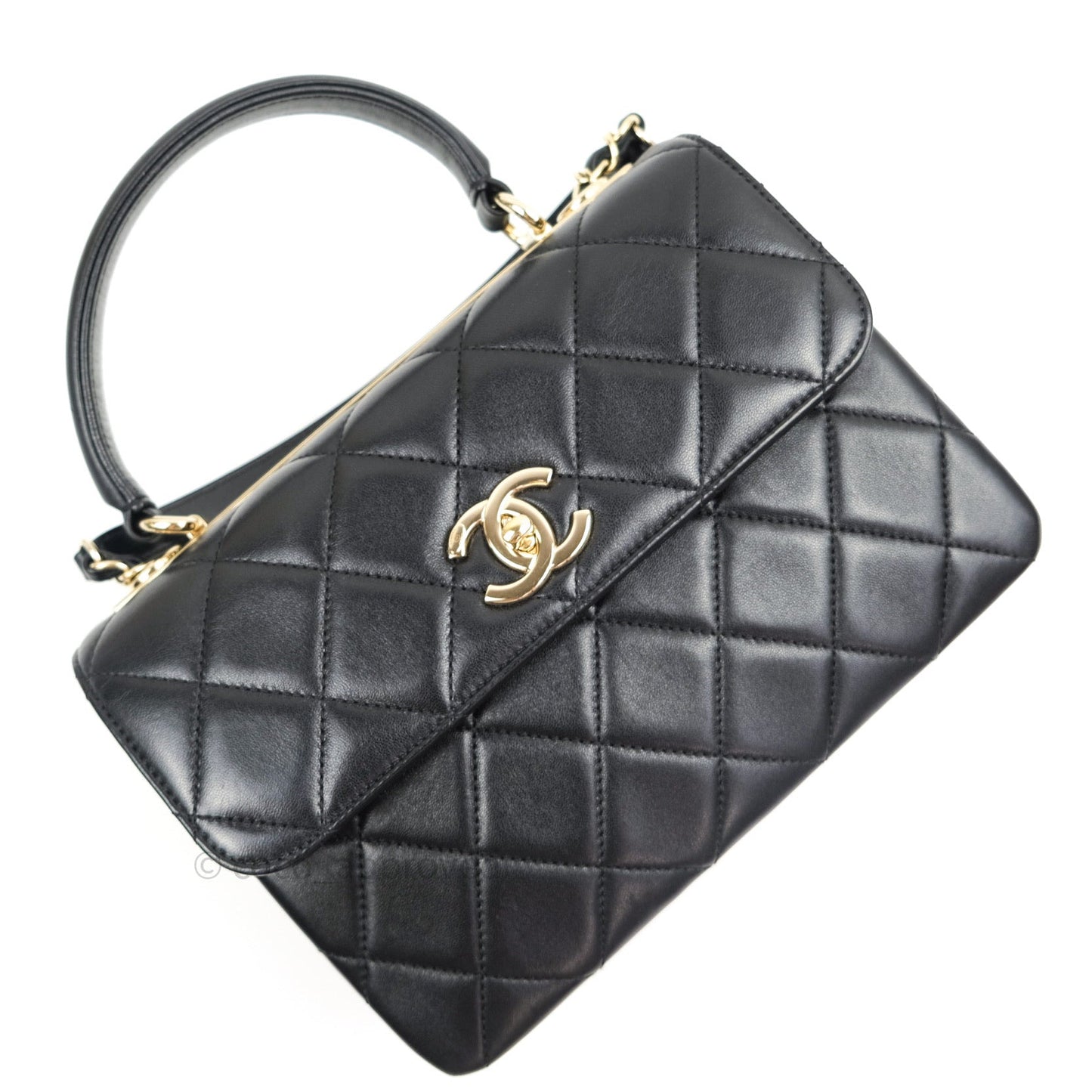 Chanel Trendy CC Small Black Lambskin Gold Hardware