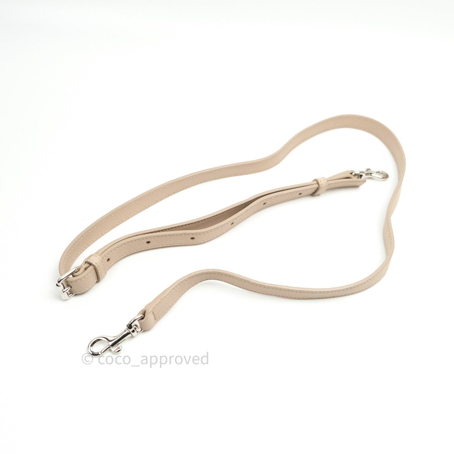 Saint Laurent Calfskin Monogram Baby Cabas Pale Pink Silver Hardware