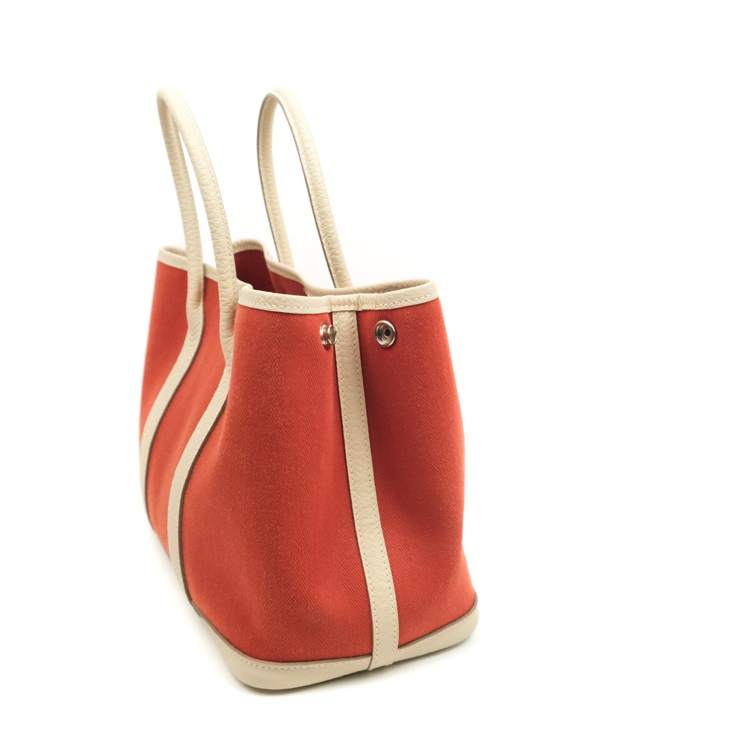 Hermes Garden Party 30 Red/Craie Canvas Negonda