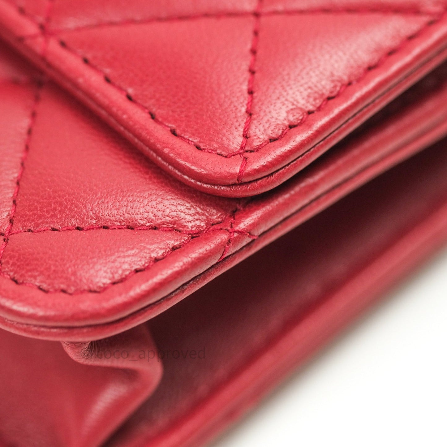 Chanel Trendy CC WOC Wallet on Chain Red Lambskin Gold Hardware
