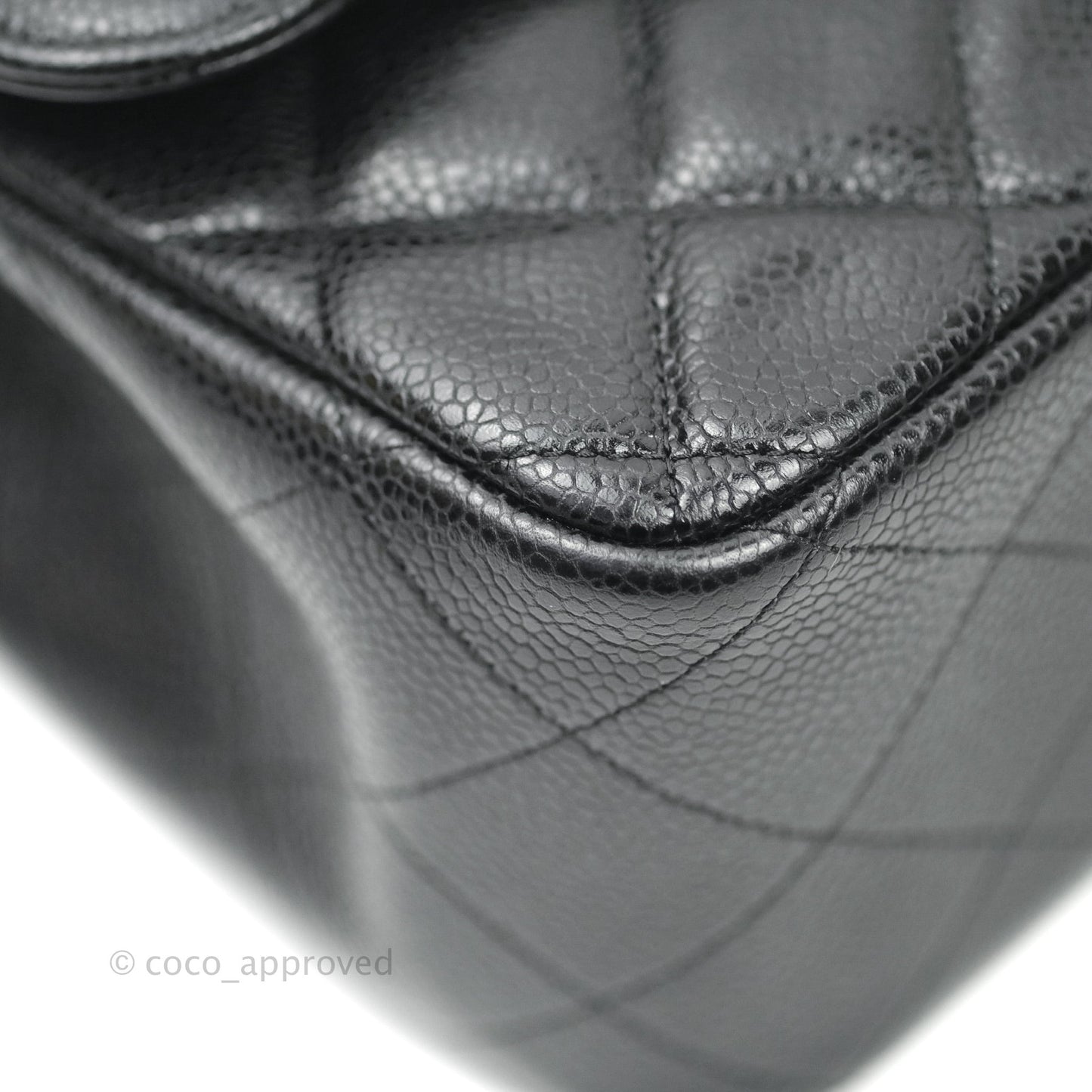 Chanel Jumbo Double Flap Black Caviar Silver Hardware⁣⁣