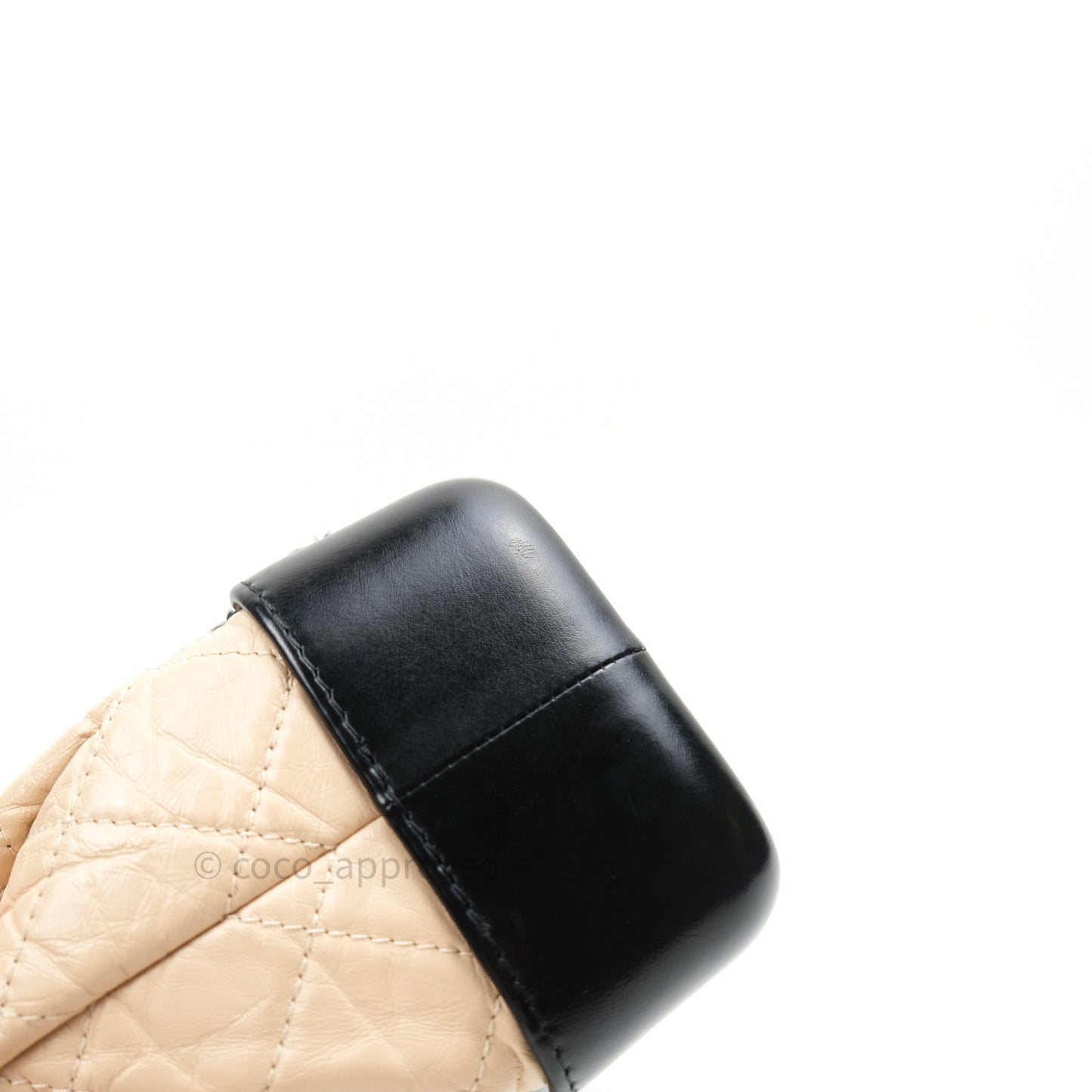 Chanel Gabrielle Backpack Black Aged Calfskin Small Beige Black