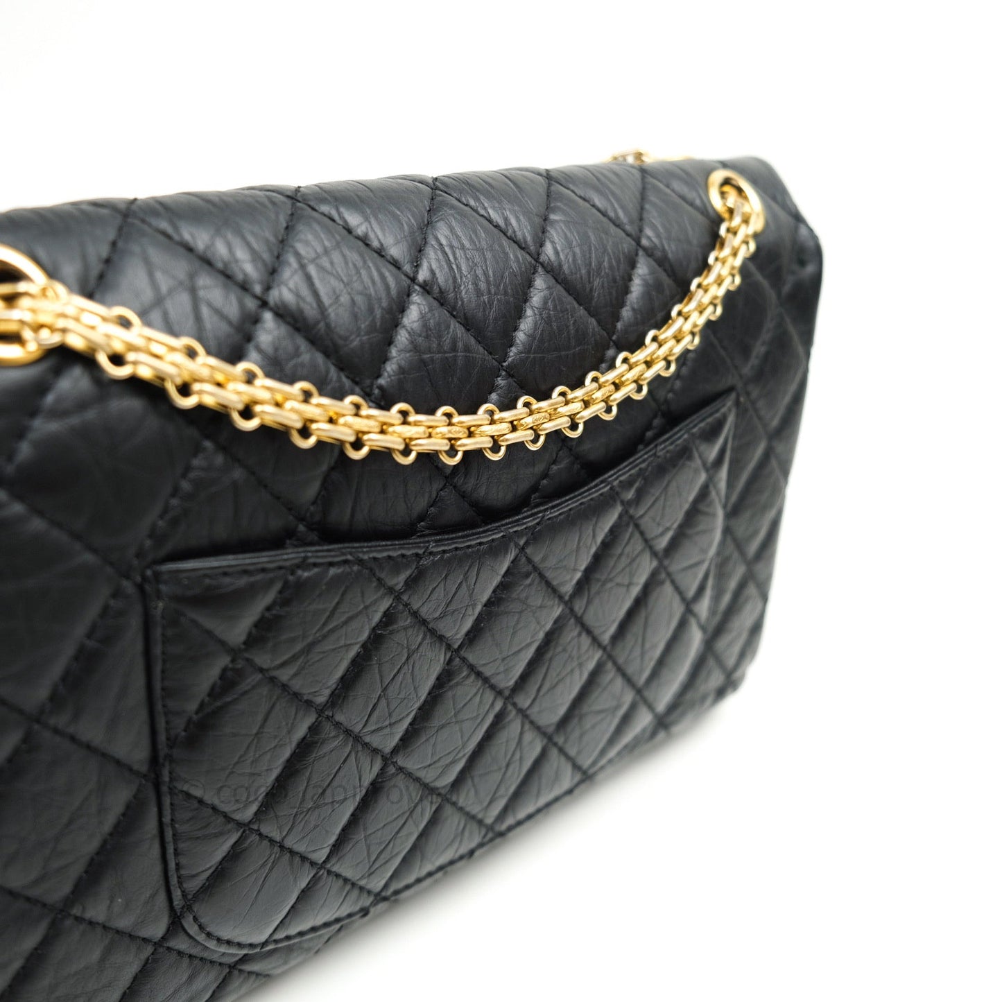 Chanel Reissue Quilted Aged Calfskin Black Gold Hardware 226