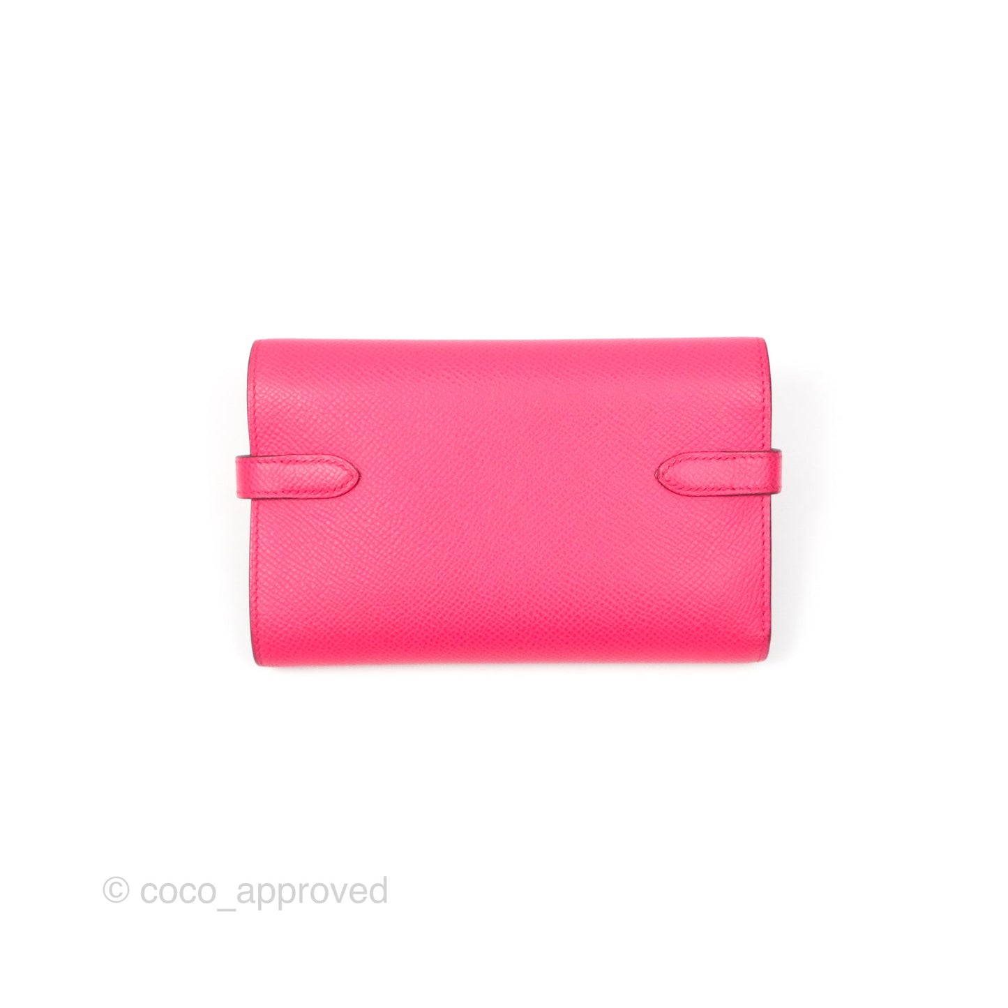 Hermès Small Kelly Wallet Rose Extreme I6 Epsom Palladium Hardware