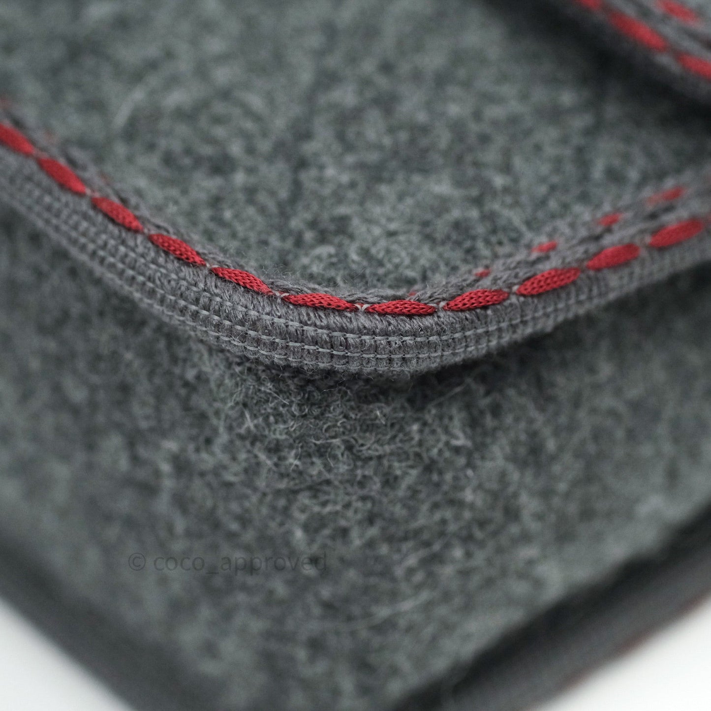 Chanel Jumbo Wool Flap Bag with Braid And Edelweiss in Grey