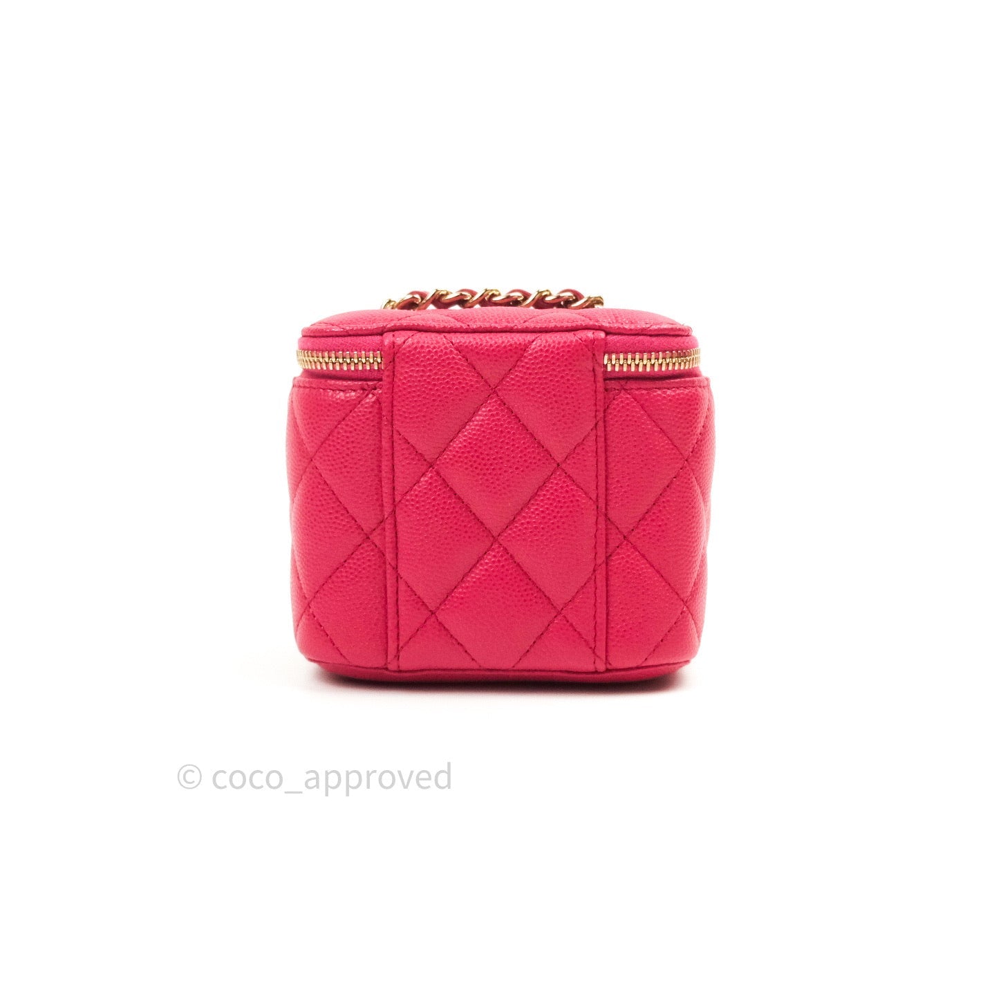 Chanel Mini Vanity Classic With Chain Pink Caviar Gold Hardware