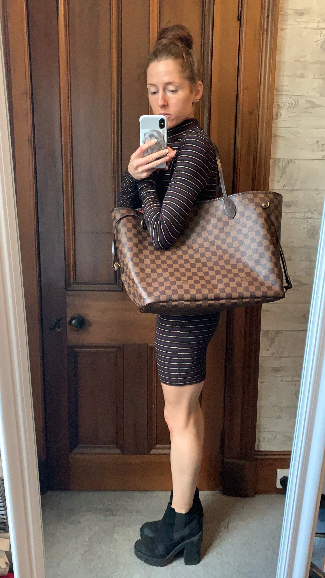 Louis Vuitton Neverfull GM Damier Ebene Cherry Interior (1,450)