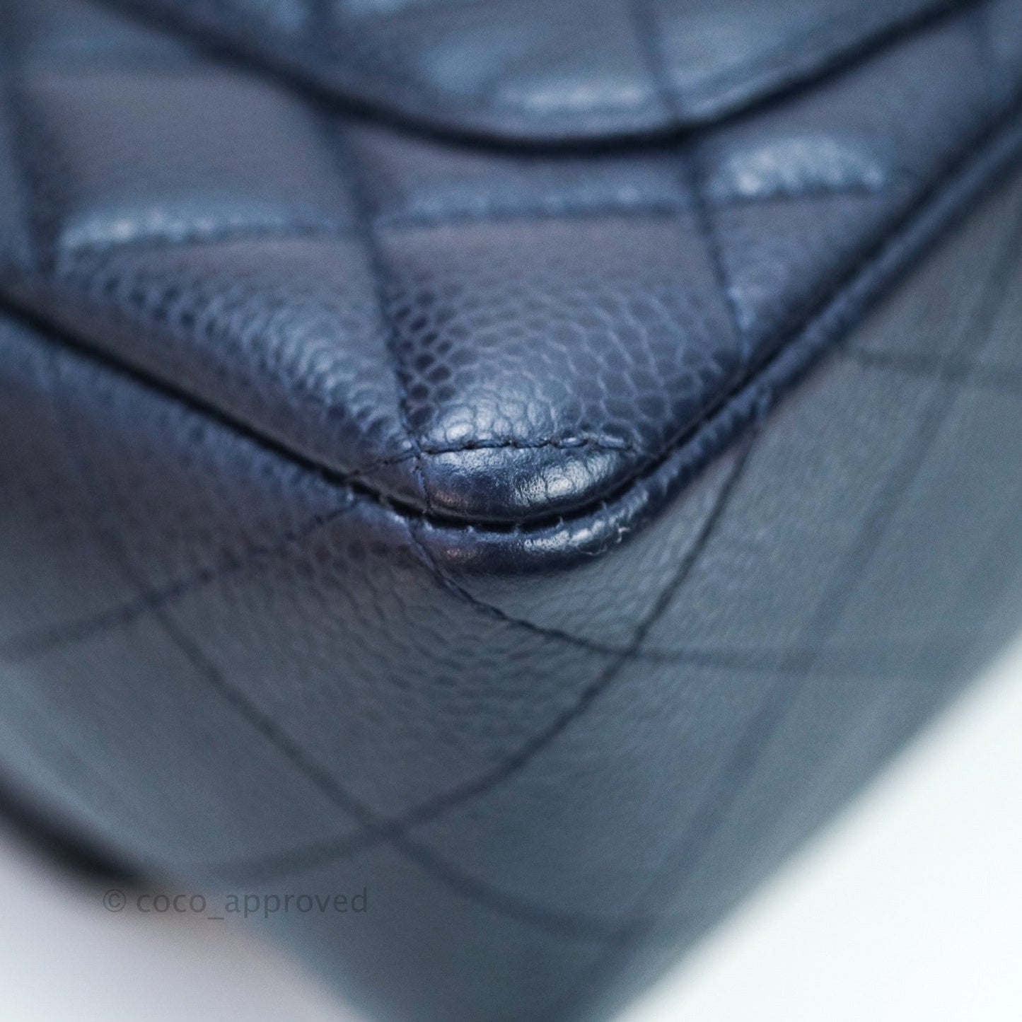 Chanel Quilted Mini Rectangular Navy Caviar Silver Hardware