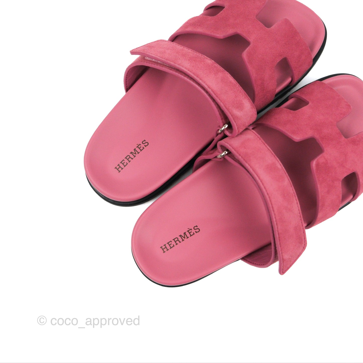 Hermès Chypre Sandal Suede Rose Aphrodite 37.5